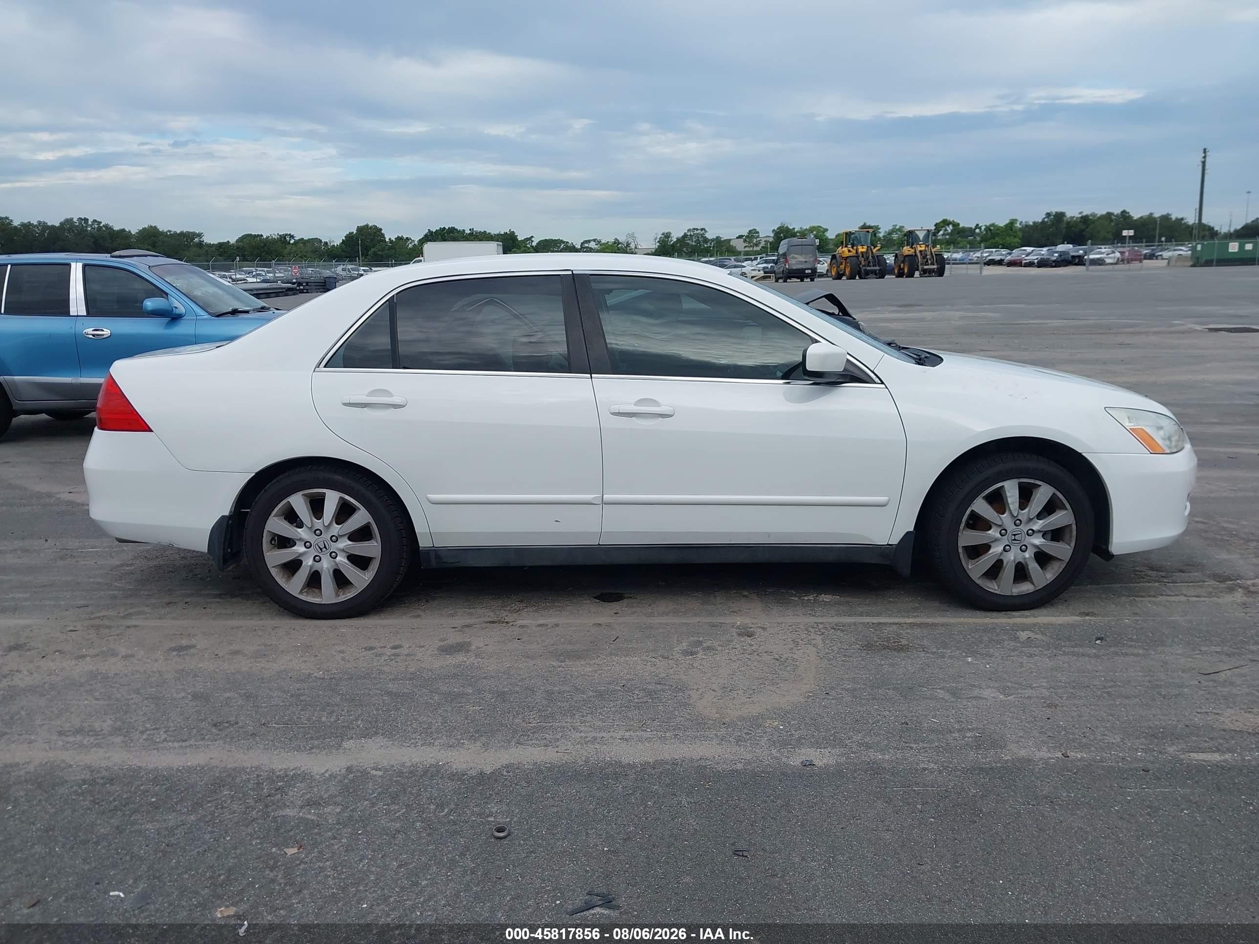2007 Honda Accord 3.0 Se White vin: 1HGCM66427A094936