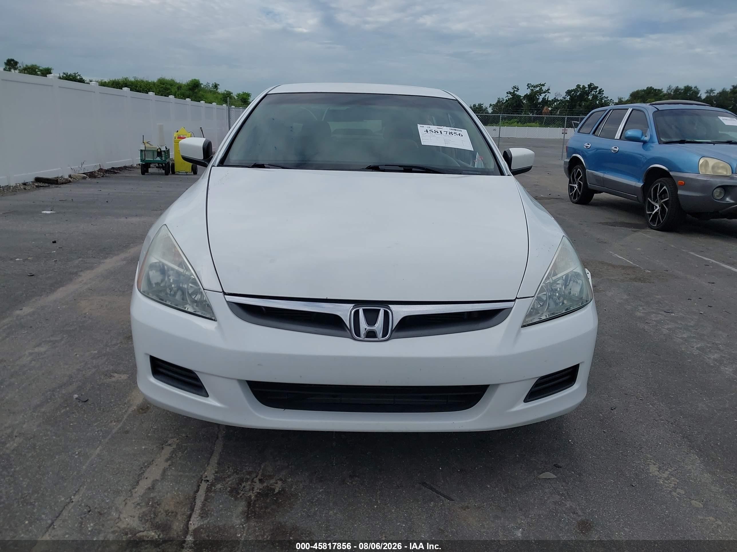 2007 Honda Accord 3.0 Se White vin: 1HGCM66427A094936