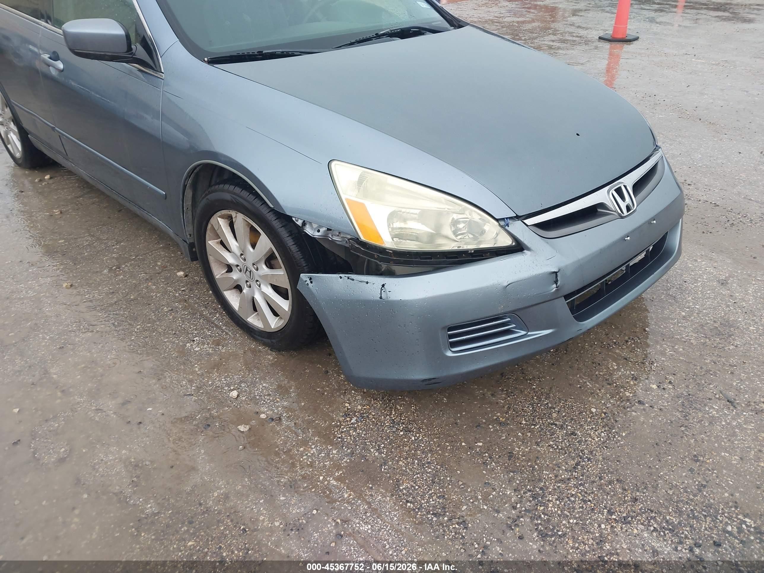 2007 Honda Accord 3.0 Se Light Blue vin: 1HGCM66437A039900