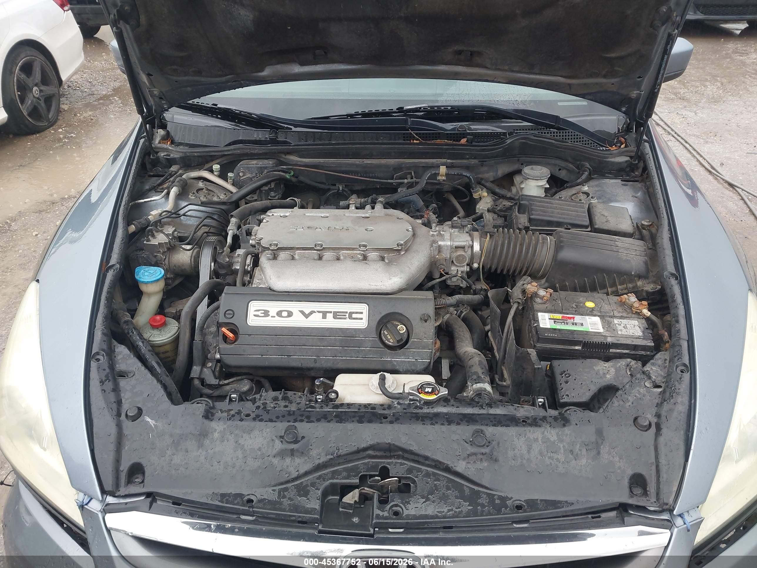 2007 Honda Accord 3.0 Se Light Blue vin: 1HGCM66437A039900