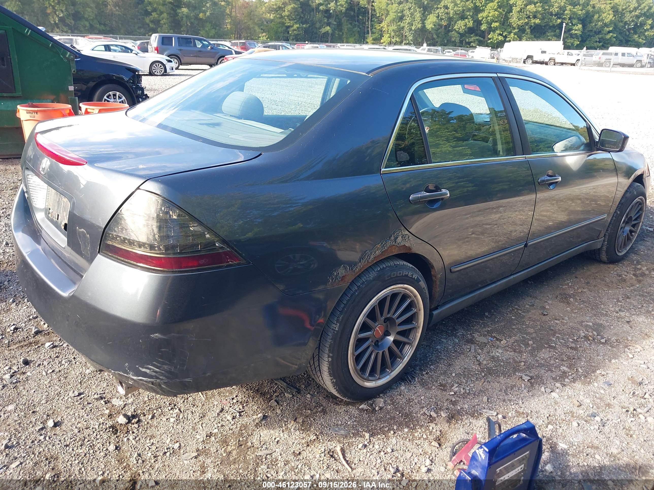 2007 Honda Accord 3.0 Se Серый vin: 1HGCM66437A058818