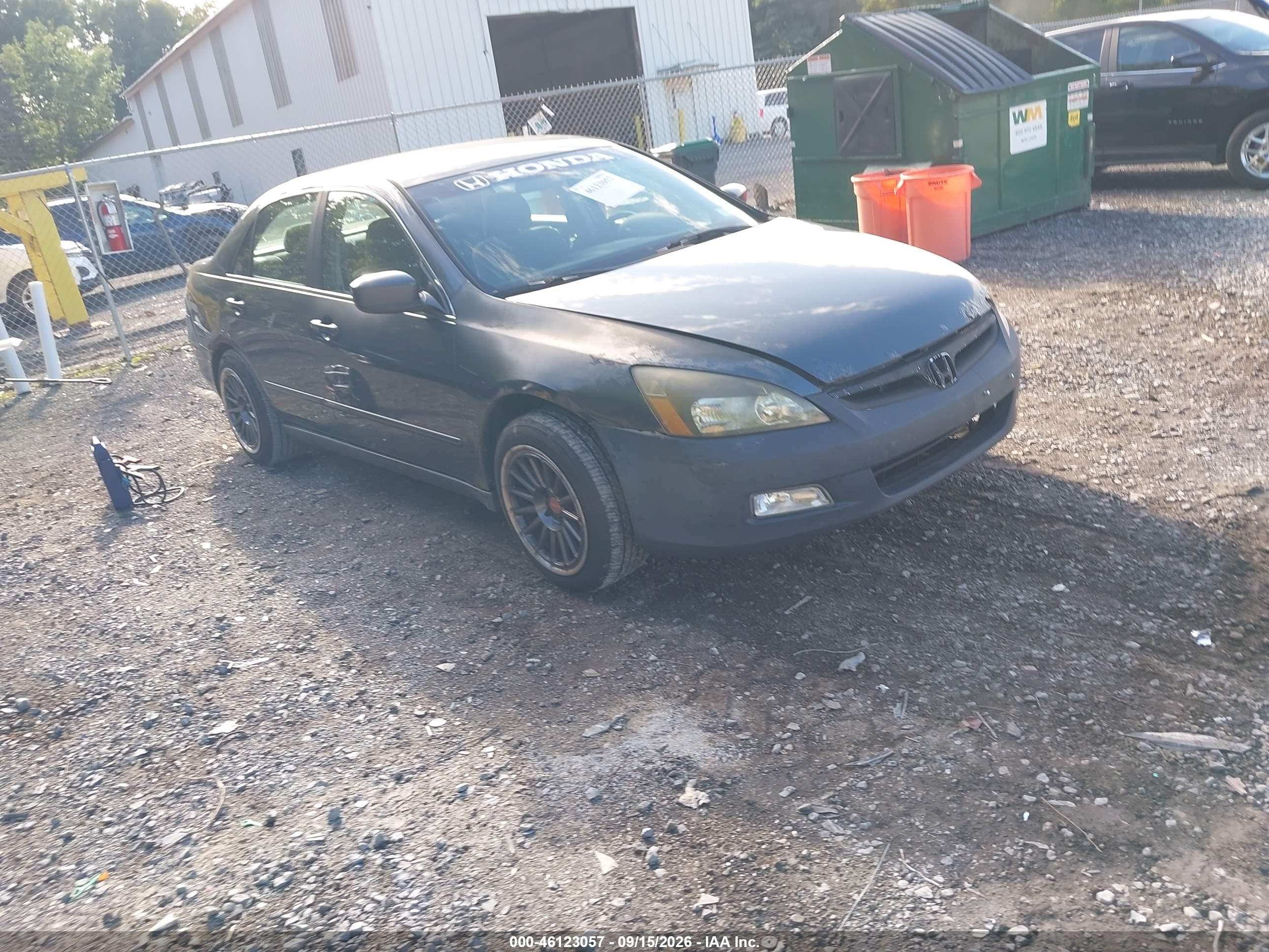 2007 Honda Accord 3.0 Se Gray vin: 1HGCM66437A058818