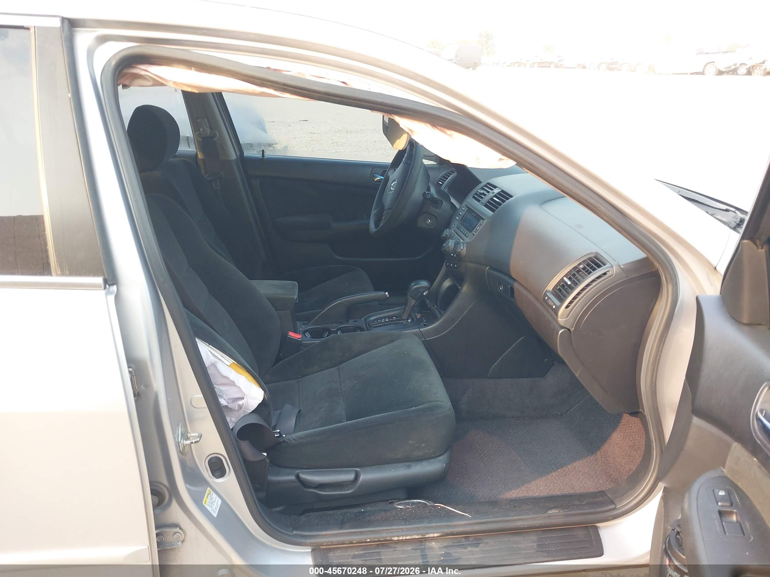 2007 Honda Accord 3.0 Se Silver vin: 1HGCM66437A077014
