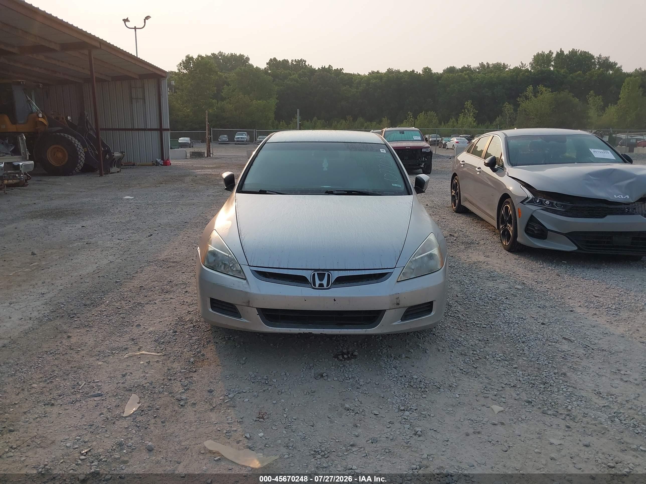 2007 Honda Accord 3.0 Se Silver vin: 1HGCM66437A077014