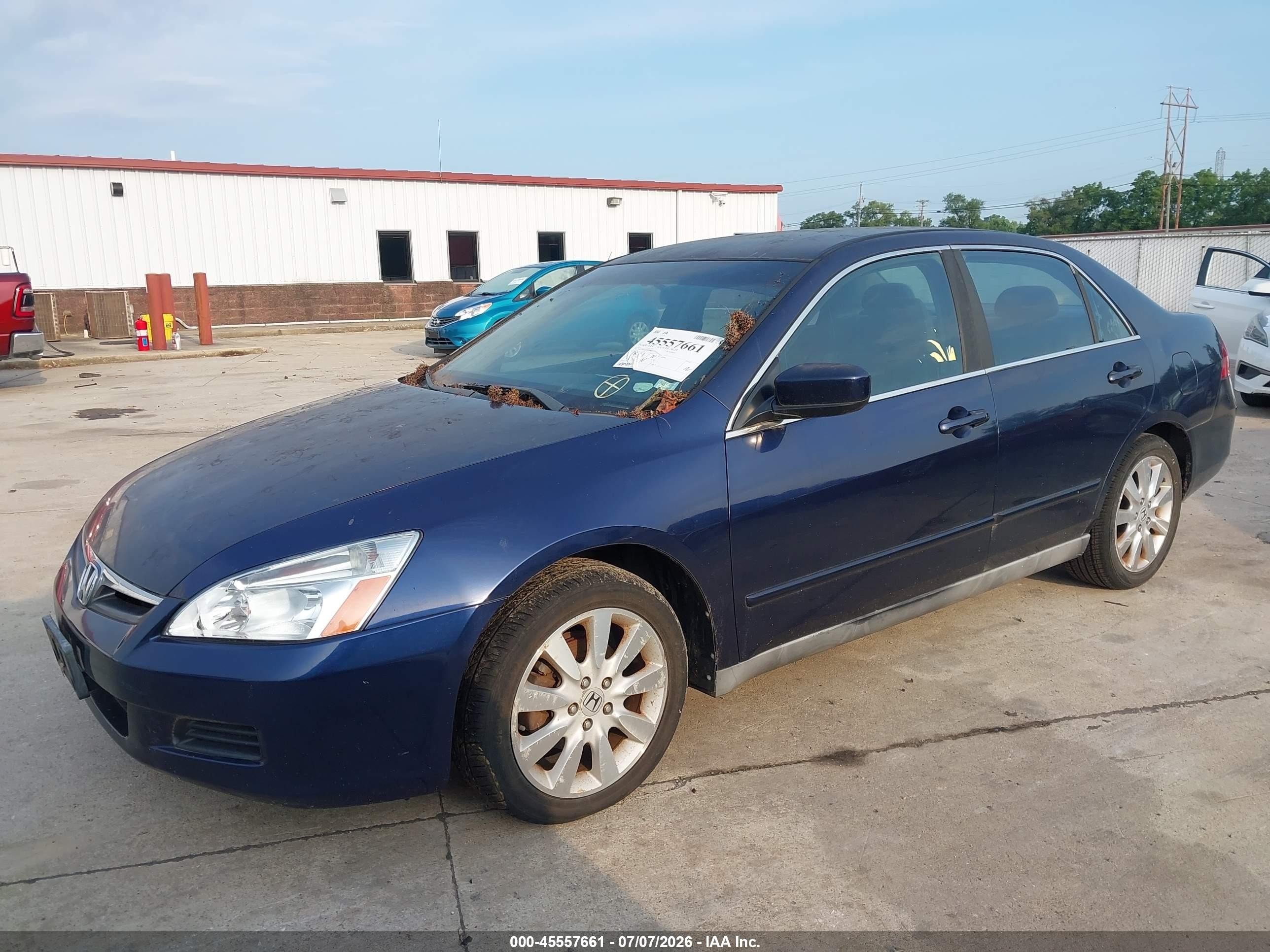 2007 Honda Accord 3.0 Se Blue vin: 1HGCM66437A079863