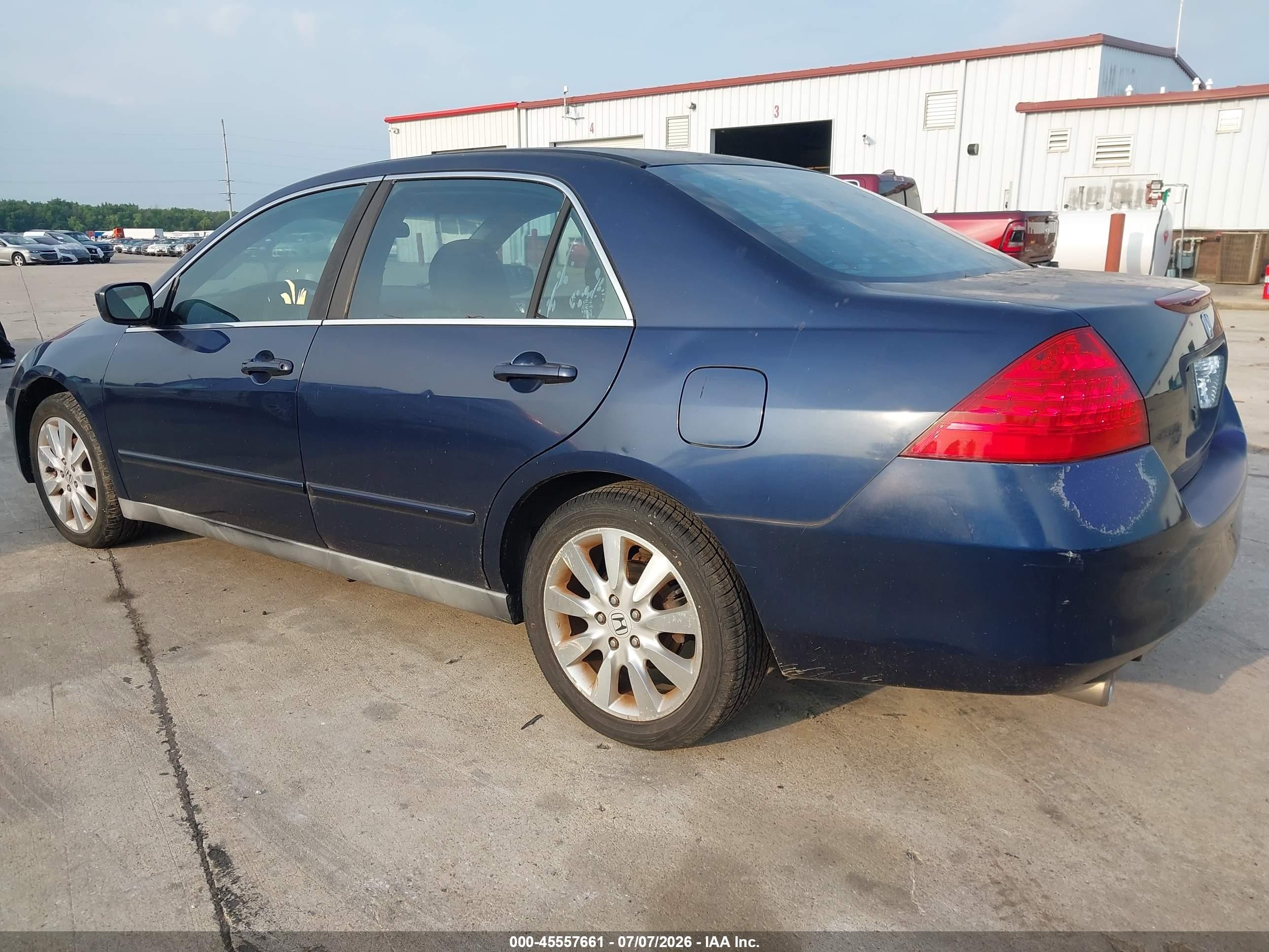 2007 Honda Accord 3.0 Se Blue vin: 1HGCM66437A079863