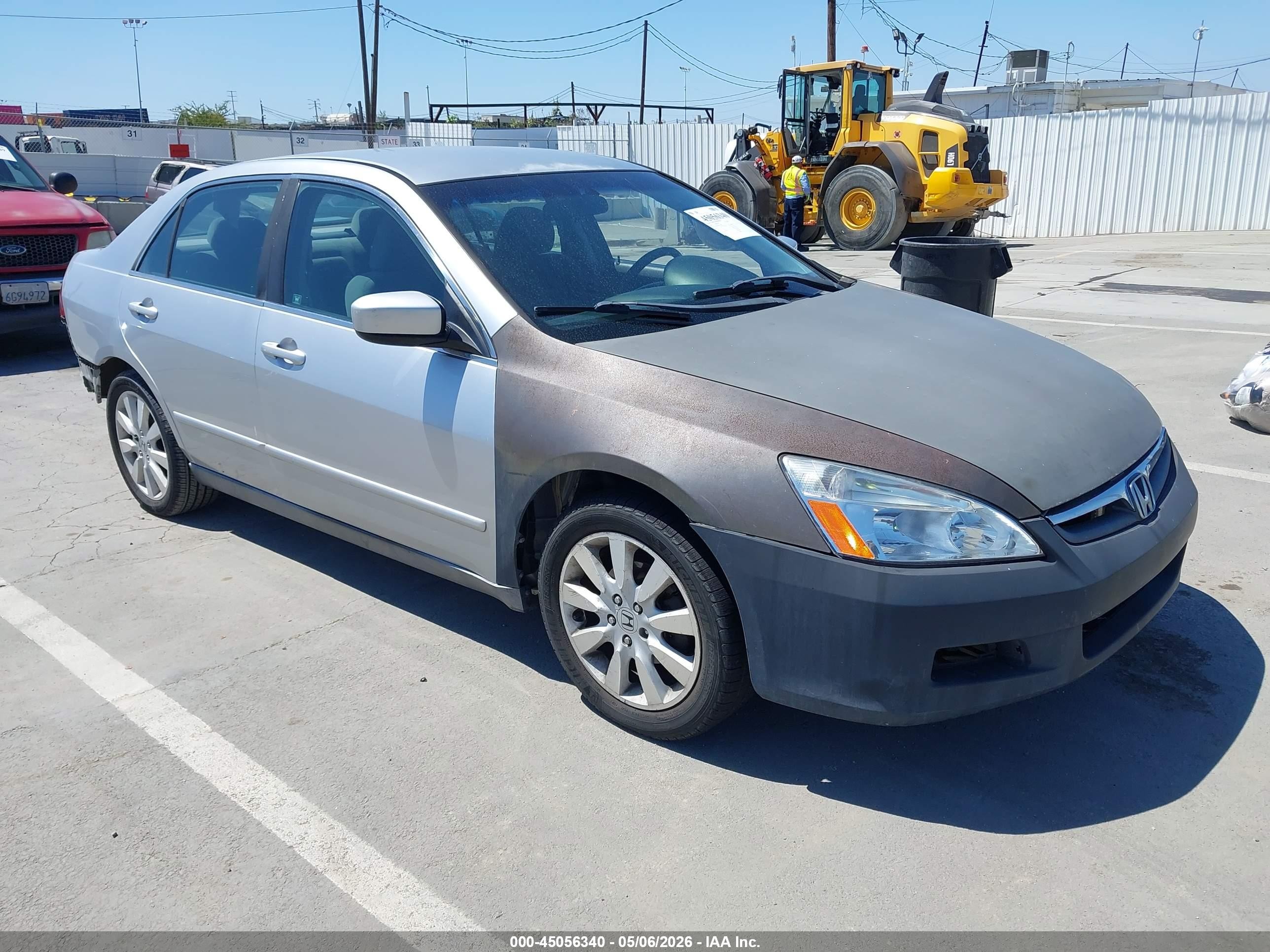 2007 Honda Accord 3.0 Se Серый vin: 1HGCM66447A104060
