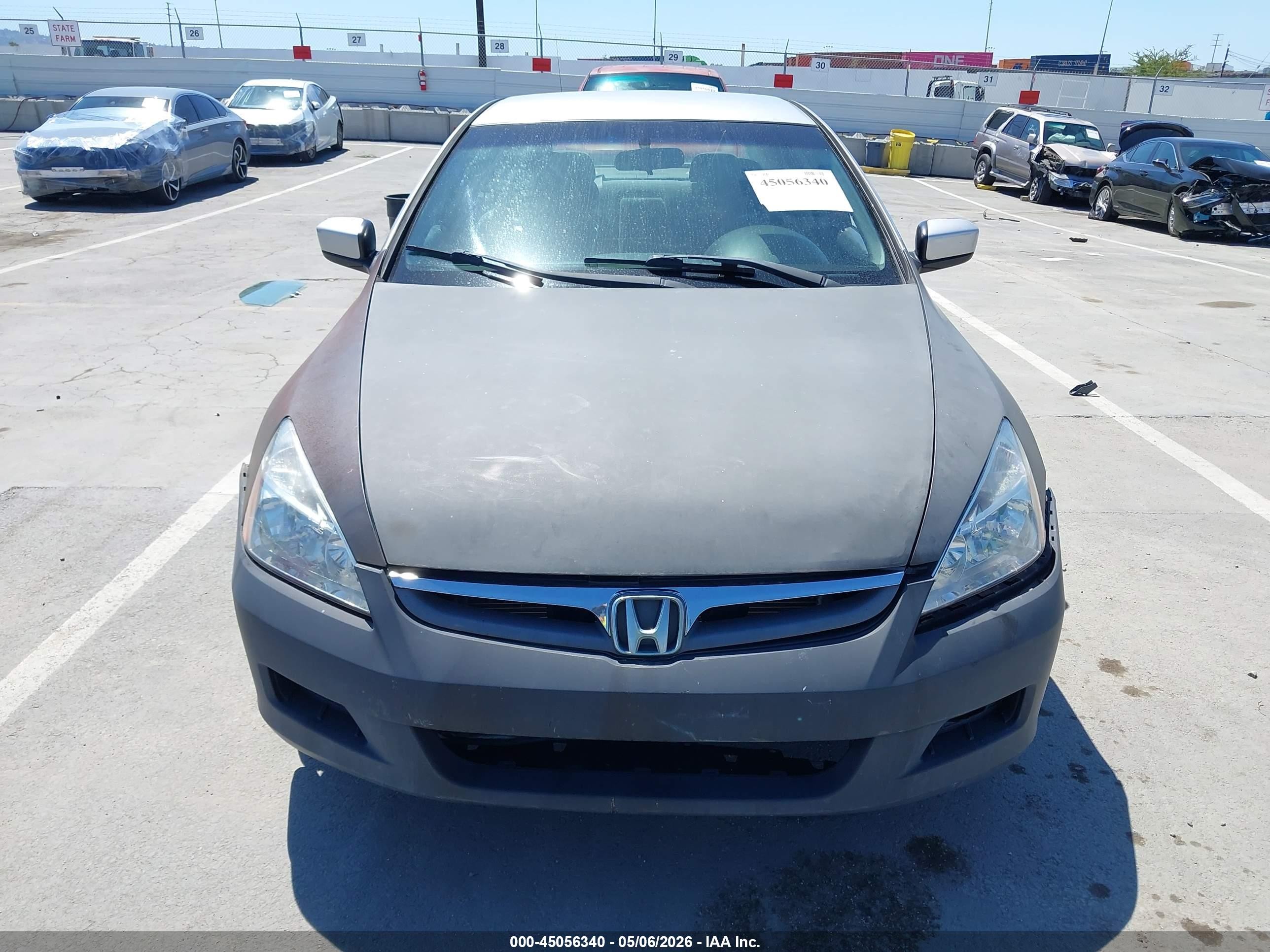 2007 Honda Accord 3.0 Se Серый vin: 1HGCM66447A104060