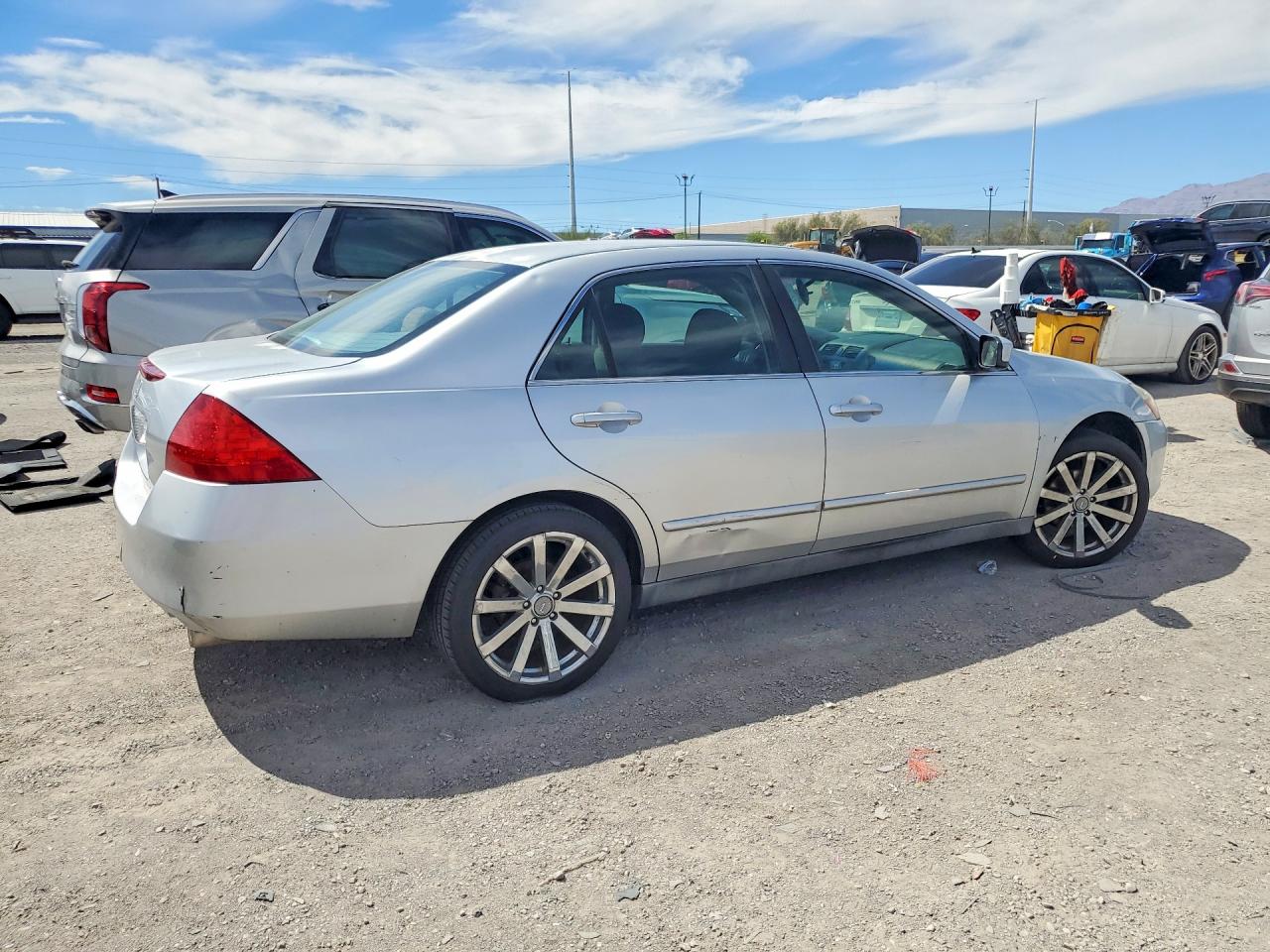 2007 Honda Accord Se Silver vin: 1HGCM66457A044290