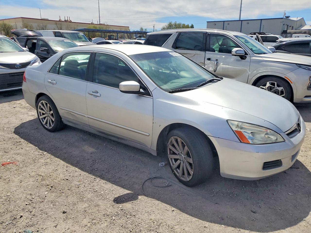 2007 Honda Accord Se Silver vin: 1HGCM66457A044290