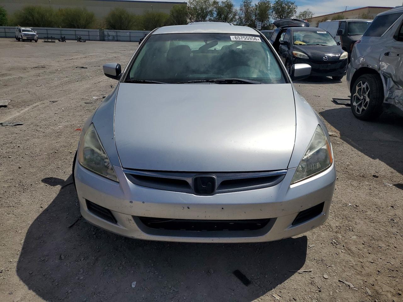 2007 Honda Accord Se Silver vin: 1HGCM66457A044290