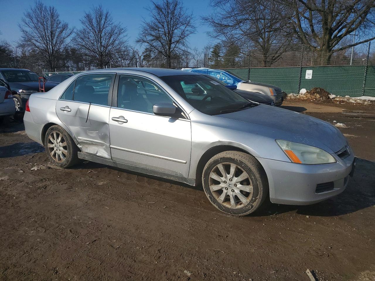 2007 Honda Accord Se Silver vin: 1HGCM66457A045522