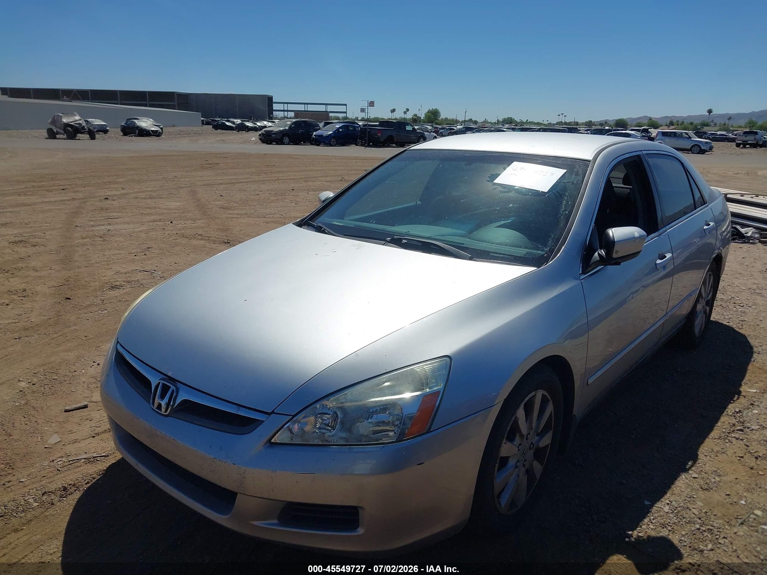 2007 Honda Accord 3.0 Se Silver vin: 1HGCM66457A056861