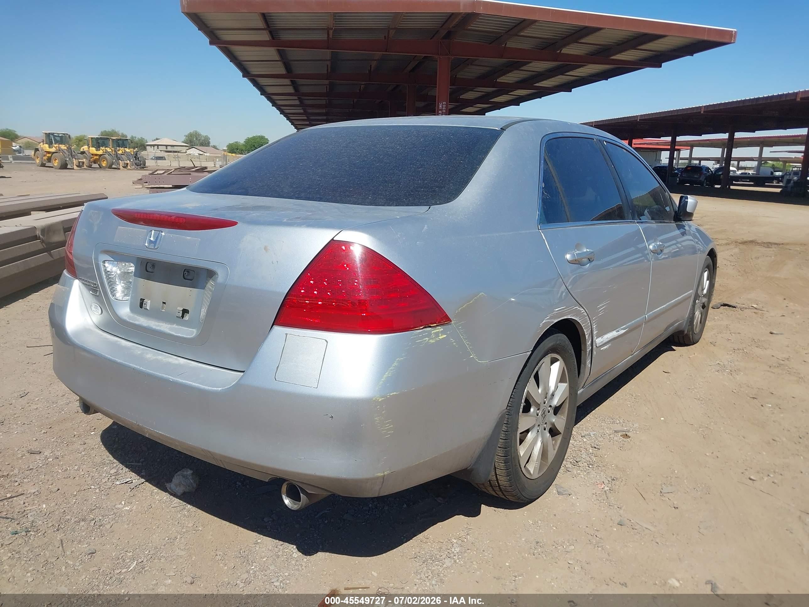 2007 Honda Accord 3.0 Se Silver vin: 1HGCM66457A056861