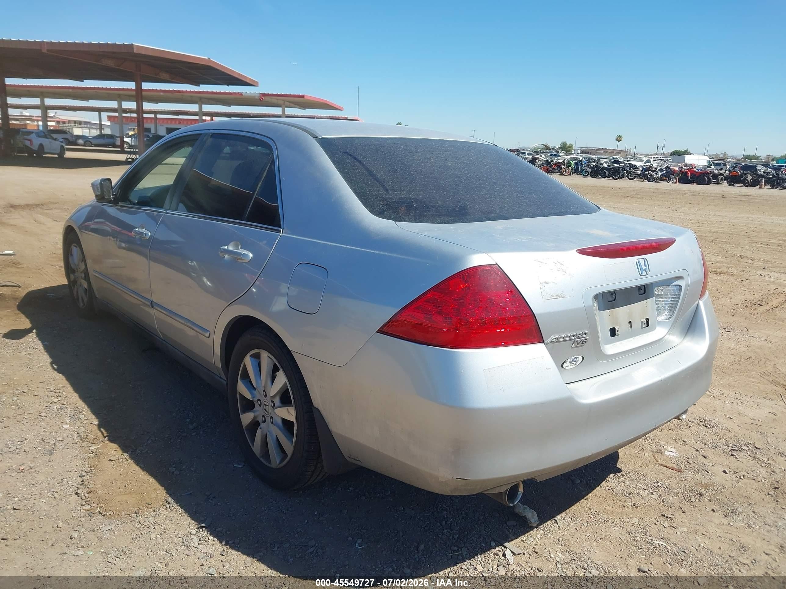 2007 Honda Accord 3.0 Se Silver vin: 1HGCM66457A056861