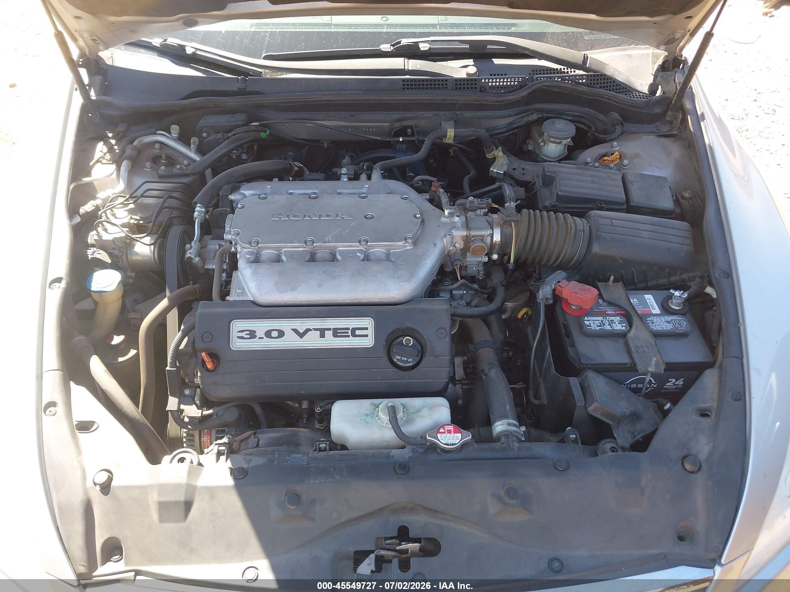 2007 Honda Accord 3.0 Se Silver vin: 1HGCM66457A056861