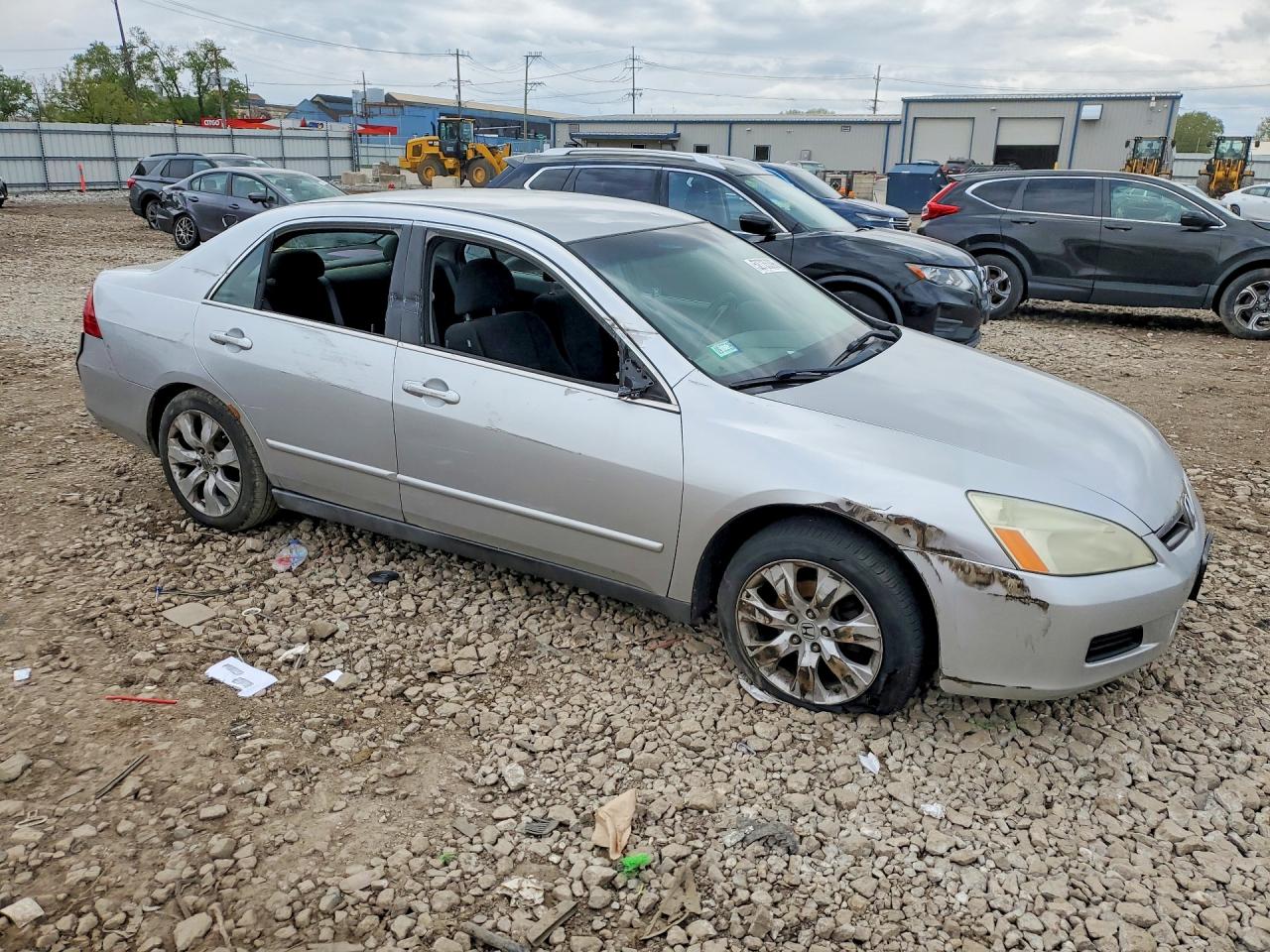 2007 Honda Accord Se Silver vin: 1HGCM66457A059355