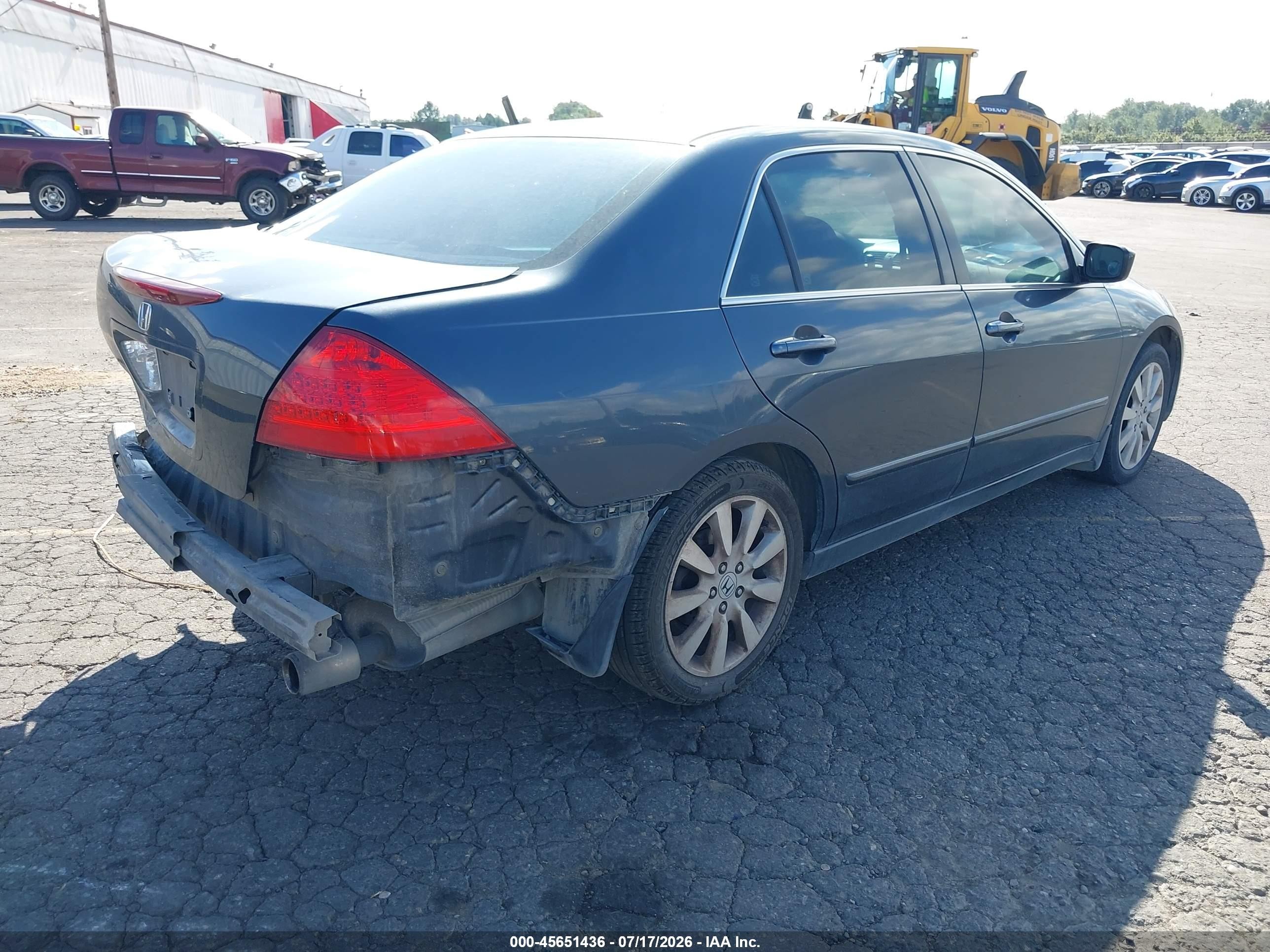 2007 Honda Accord 3.0 Se Gray vin: 1HGCM66457A090461