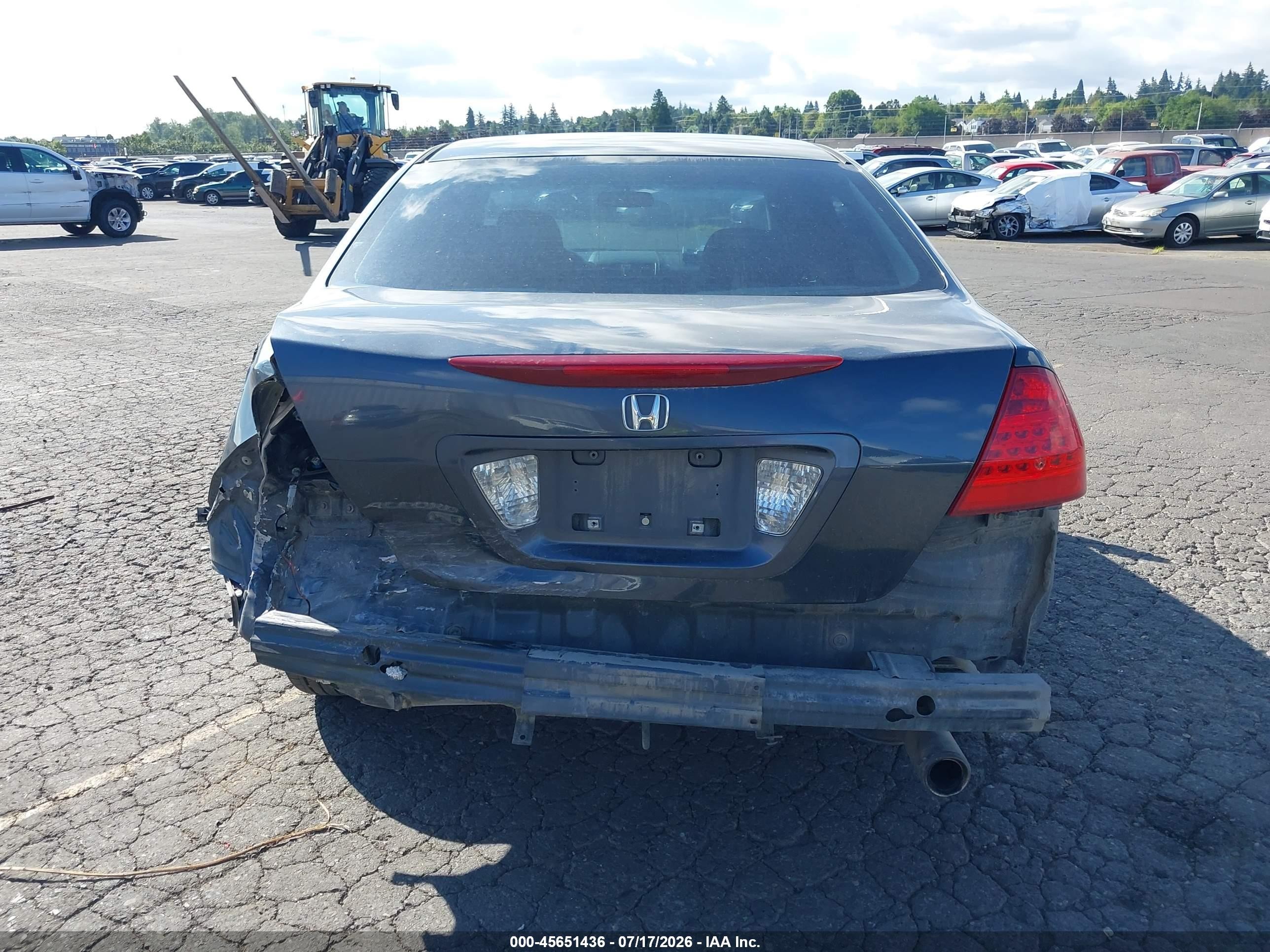 2007 Honda Accord 3.0 Se Gray vin: 1HGCM66457A090461