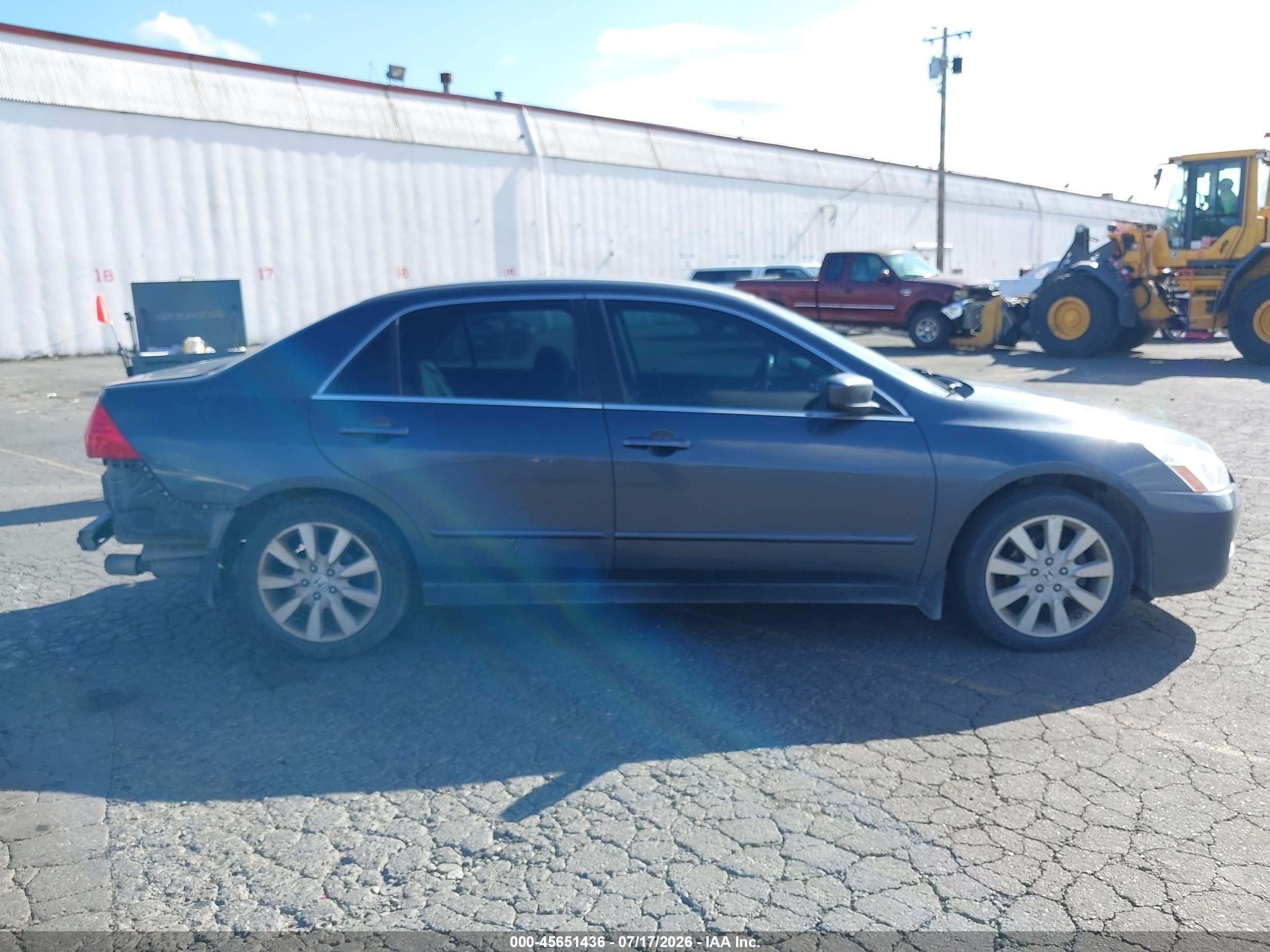 2007 Honda Accord 3.0 Se Gray vin: 1HGCM66457A090461