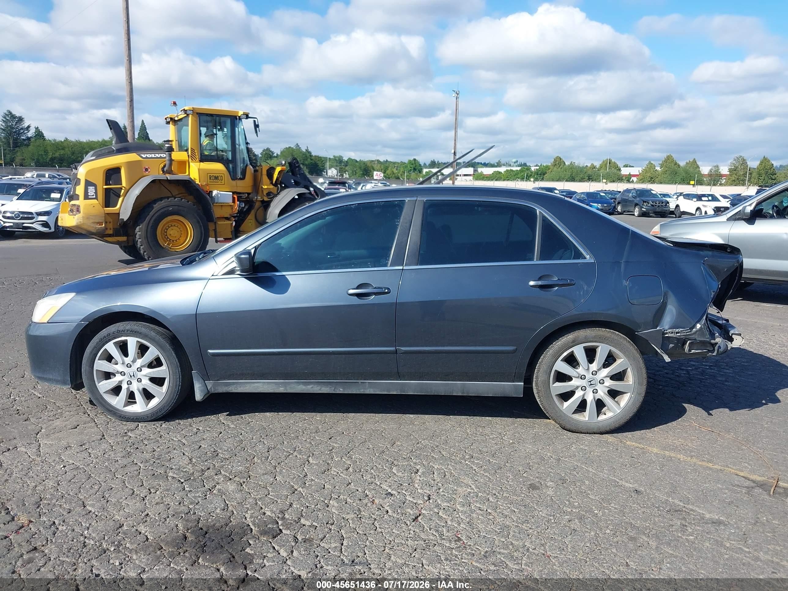 2007 Honda Accord 3.0 Se Gray vin: 1HGCM66457A090461