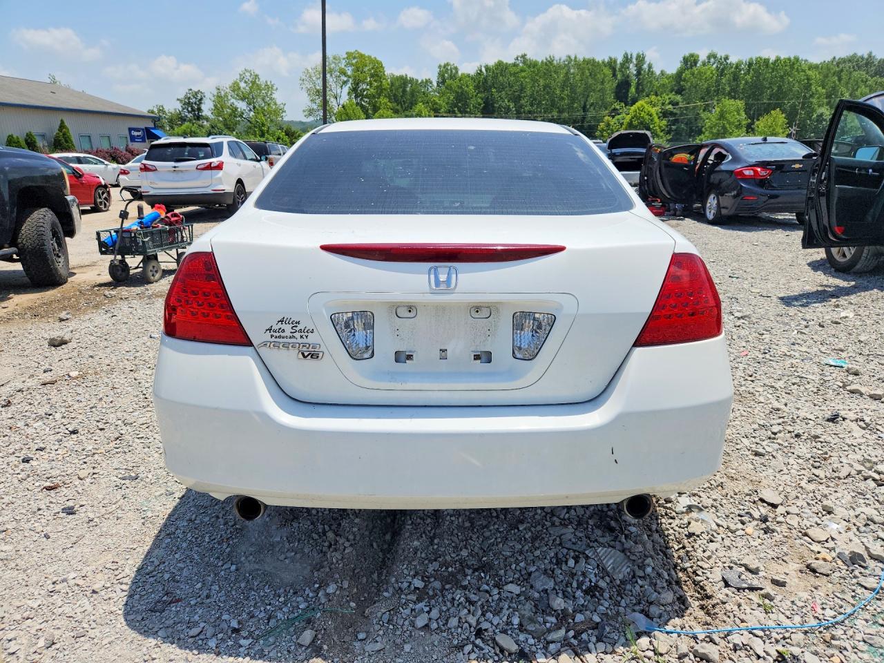 2007 Honda Accord Se White vin: 1HGCM66467A047067