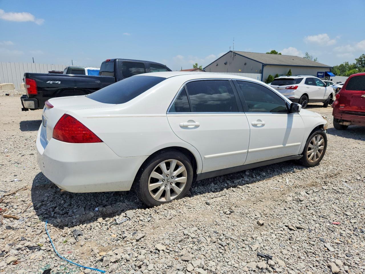 2007 Honda Accord Se White vin: 1HGCM66467A047067