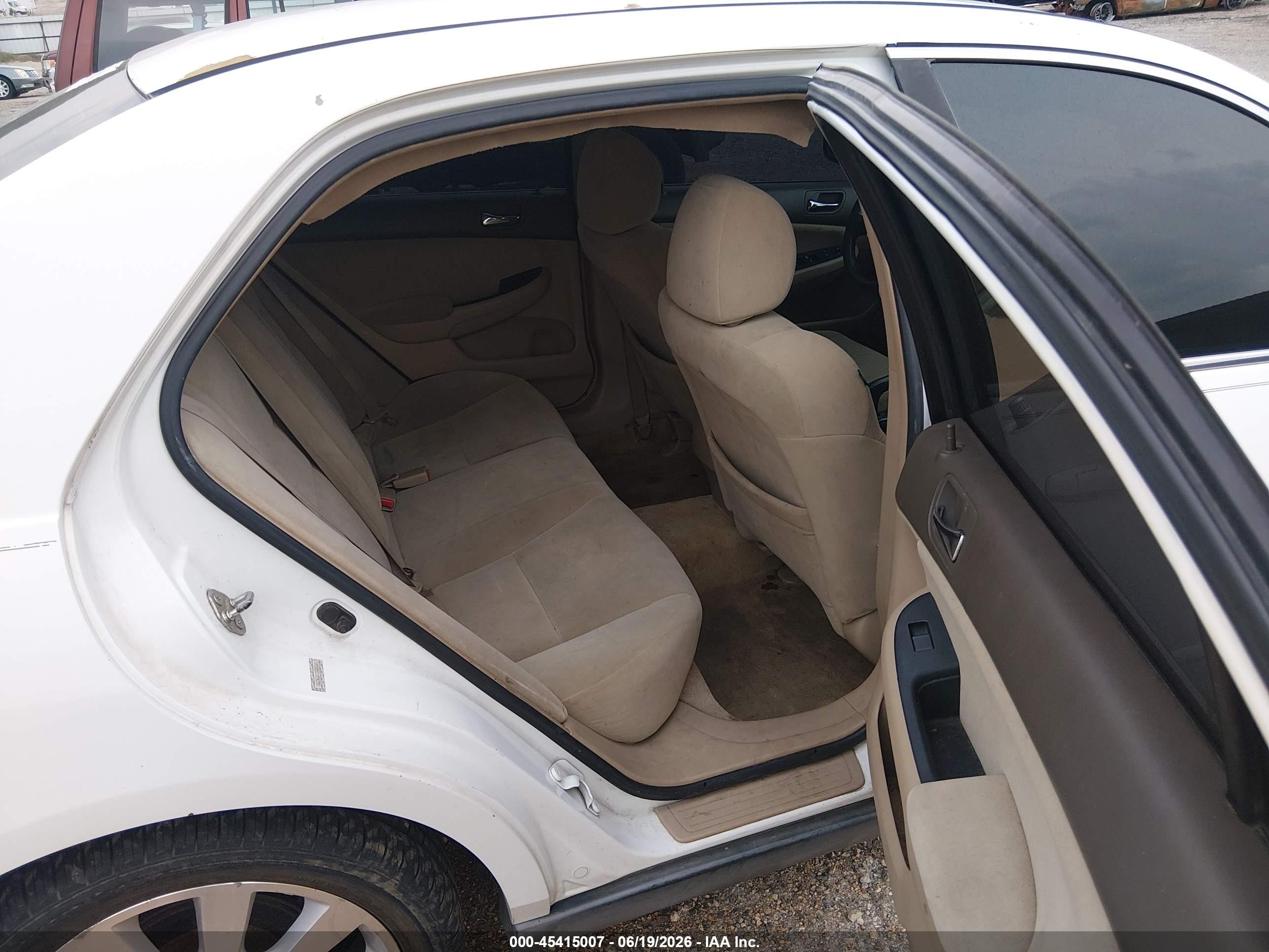 2007 Honda Accord 3.0 Se White vin: 1HGCM66477A009802