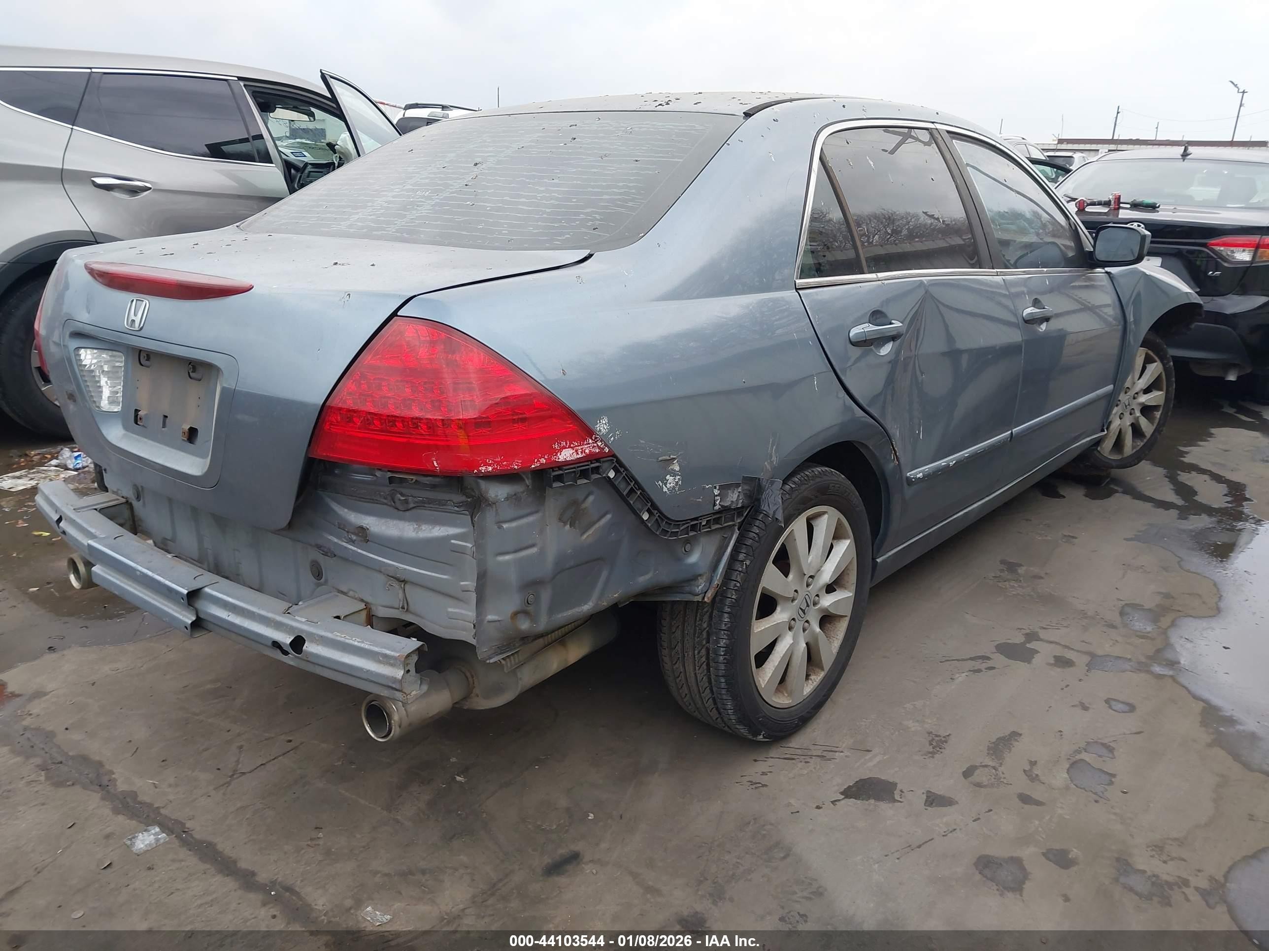 2007 Honda Accord 3.0 Se Gray vin: 1HGCM66477A044677