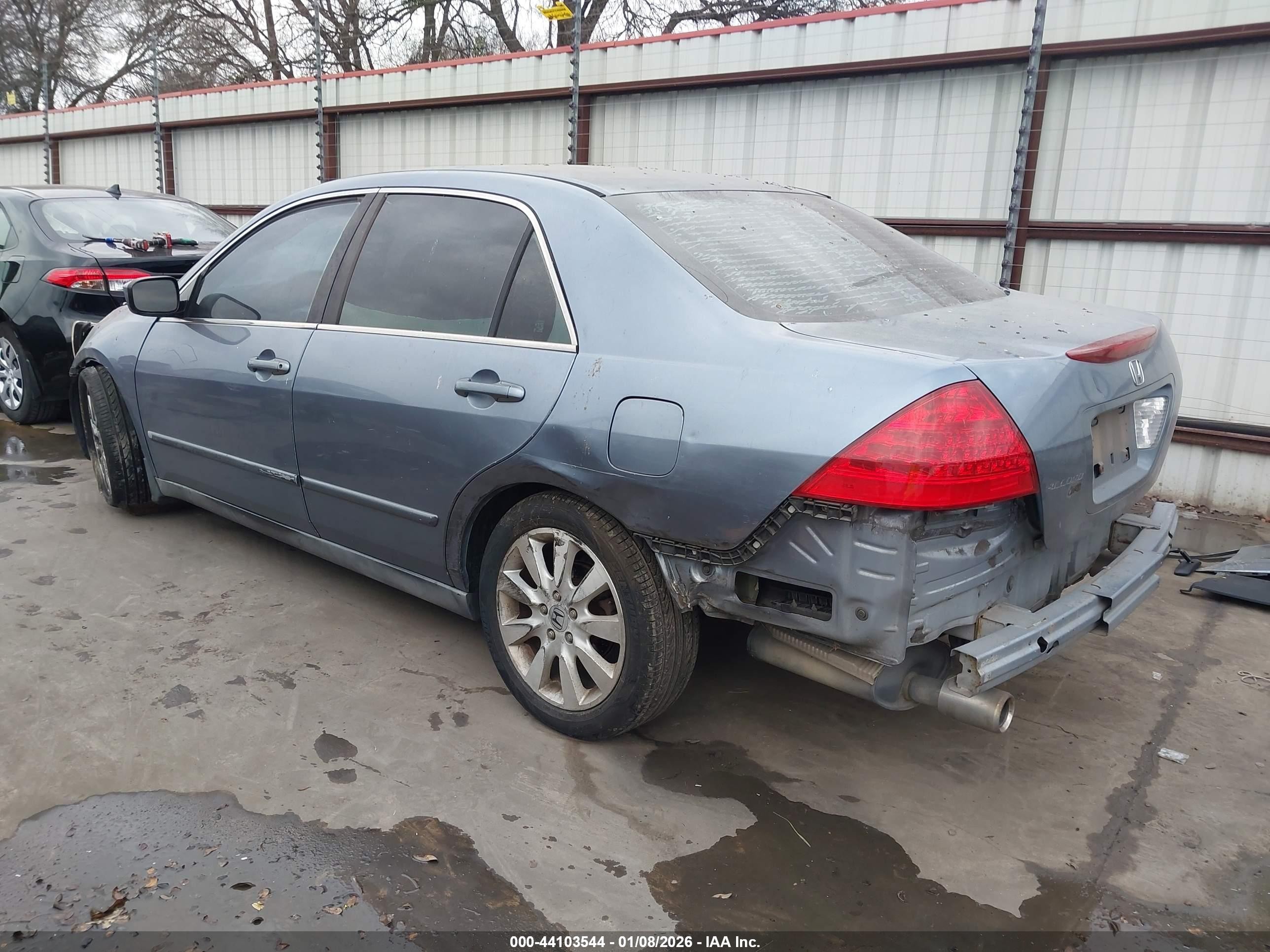 2007 Honda Accord 3.0 Se Gray vin: 1HGCM66477A044677