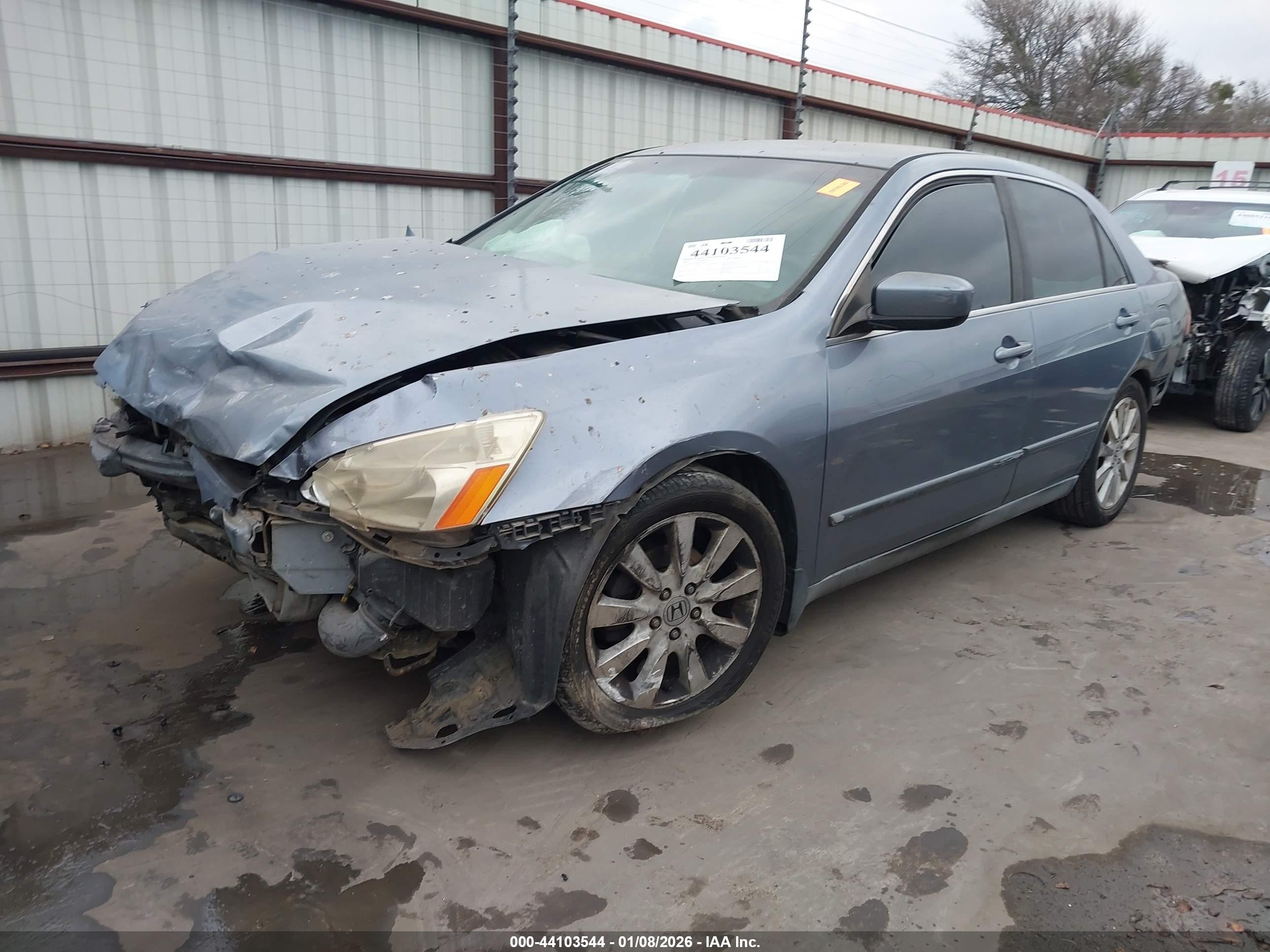 2007 Honda Accord 3.0 Se Gray vin: 1HGCM66477A044677