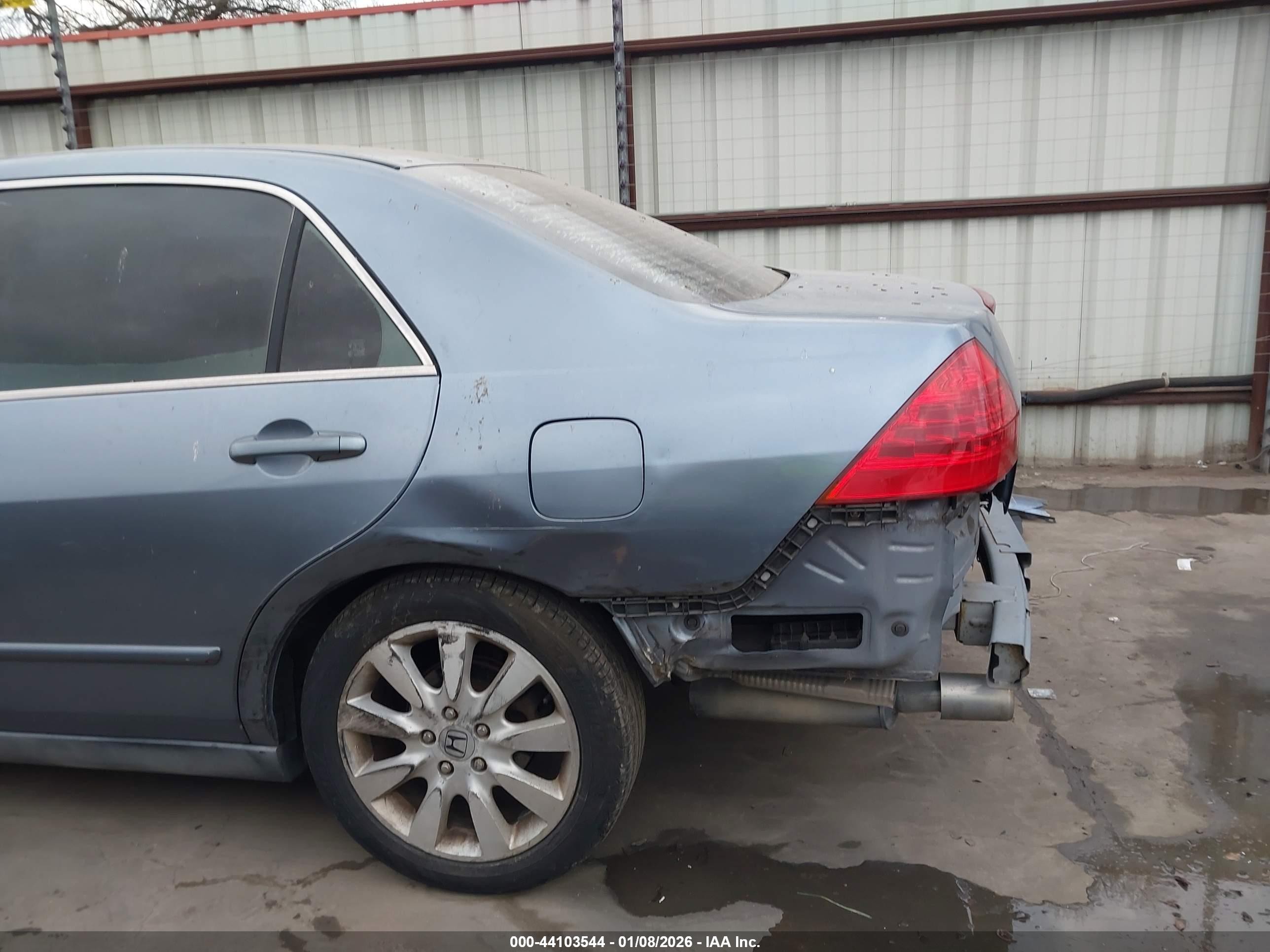 2007 Honda Accord 3.0 Se Gray vin: 1HGCM66477A044677