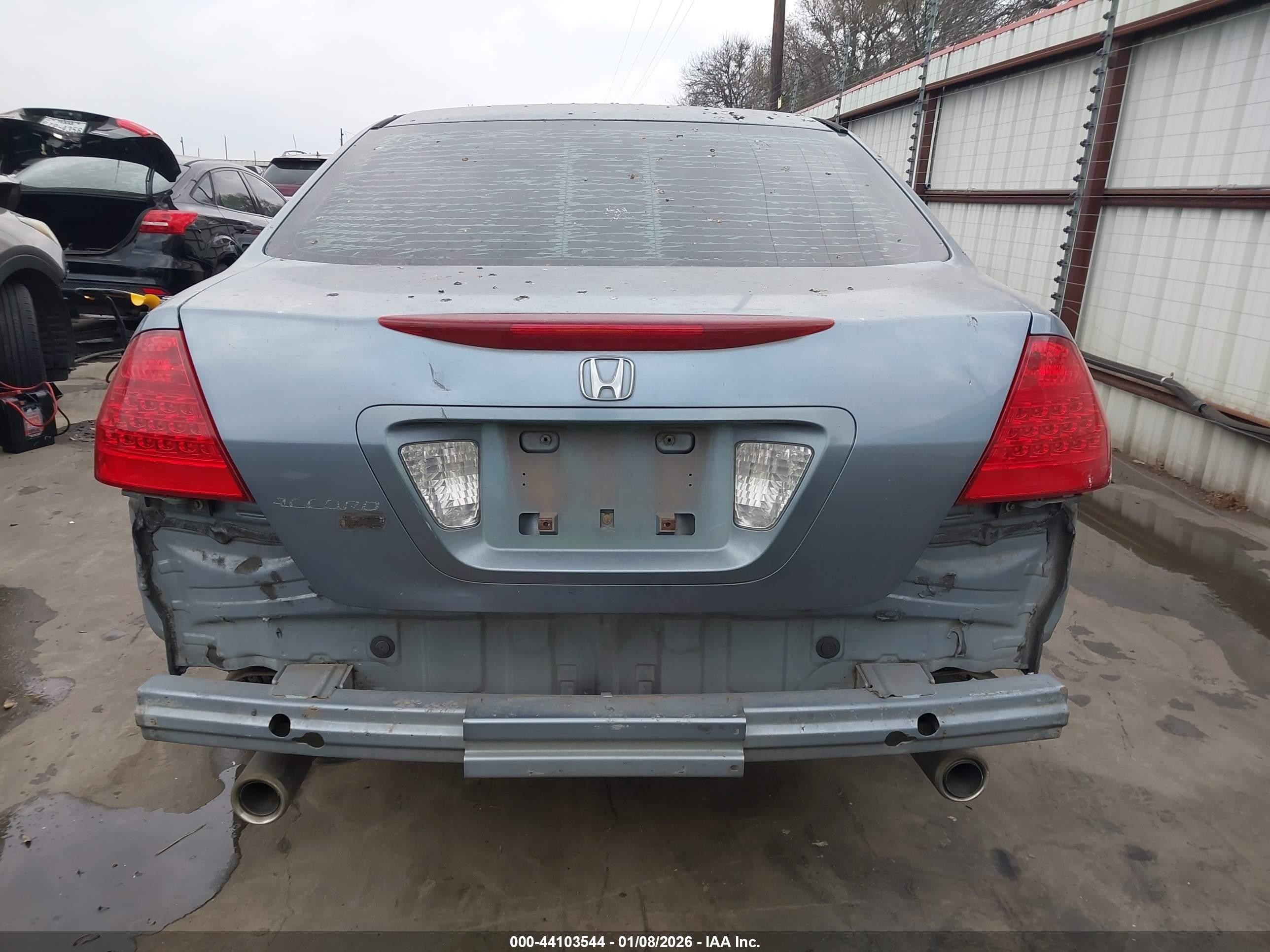 2007 Honda Accord 3.0 Se Gray vin: 1HGCM66477A044677