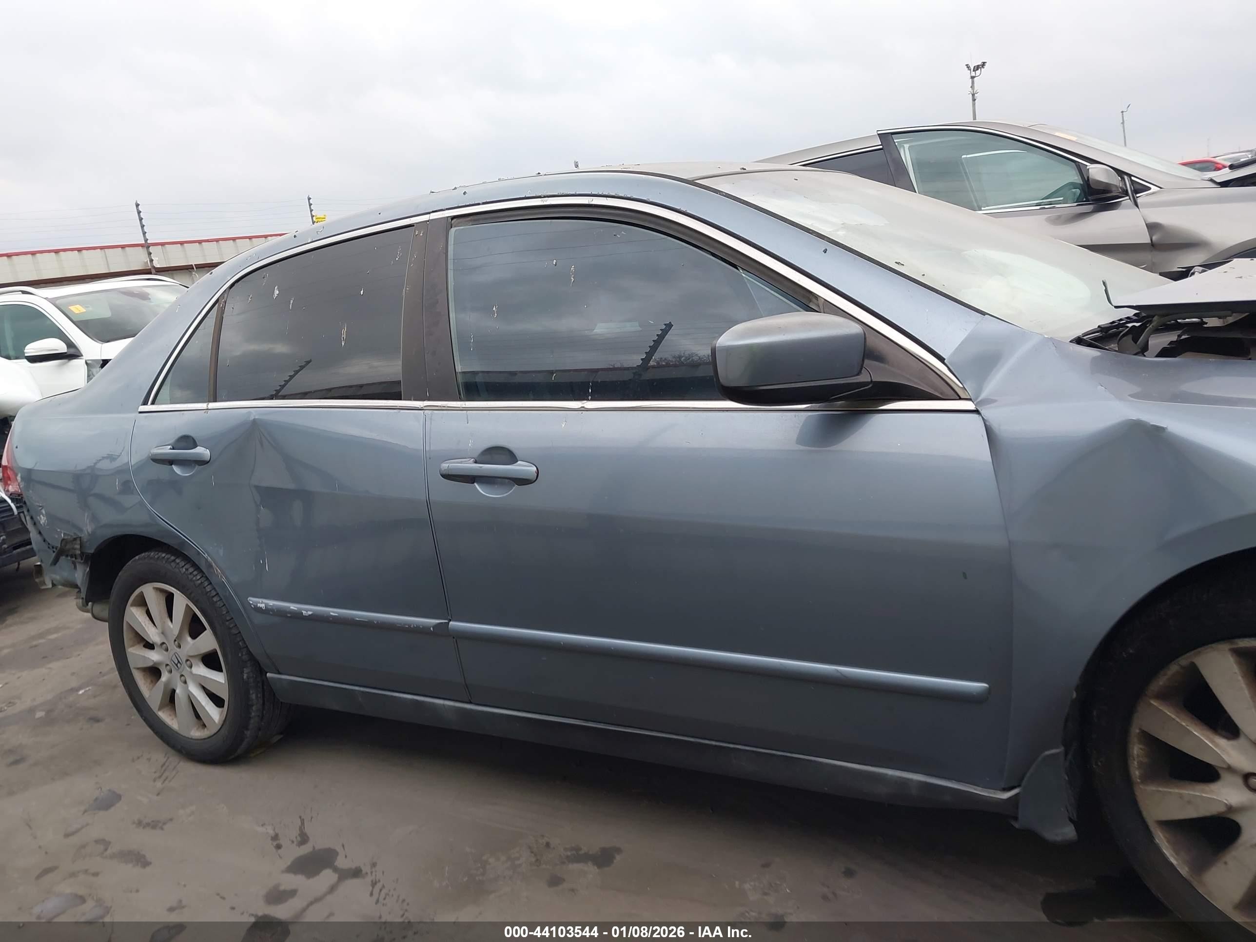 2007 Honda Accord 3.0 Se Gray vin: 1HGCM66477A044677