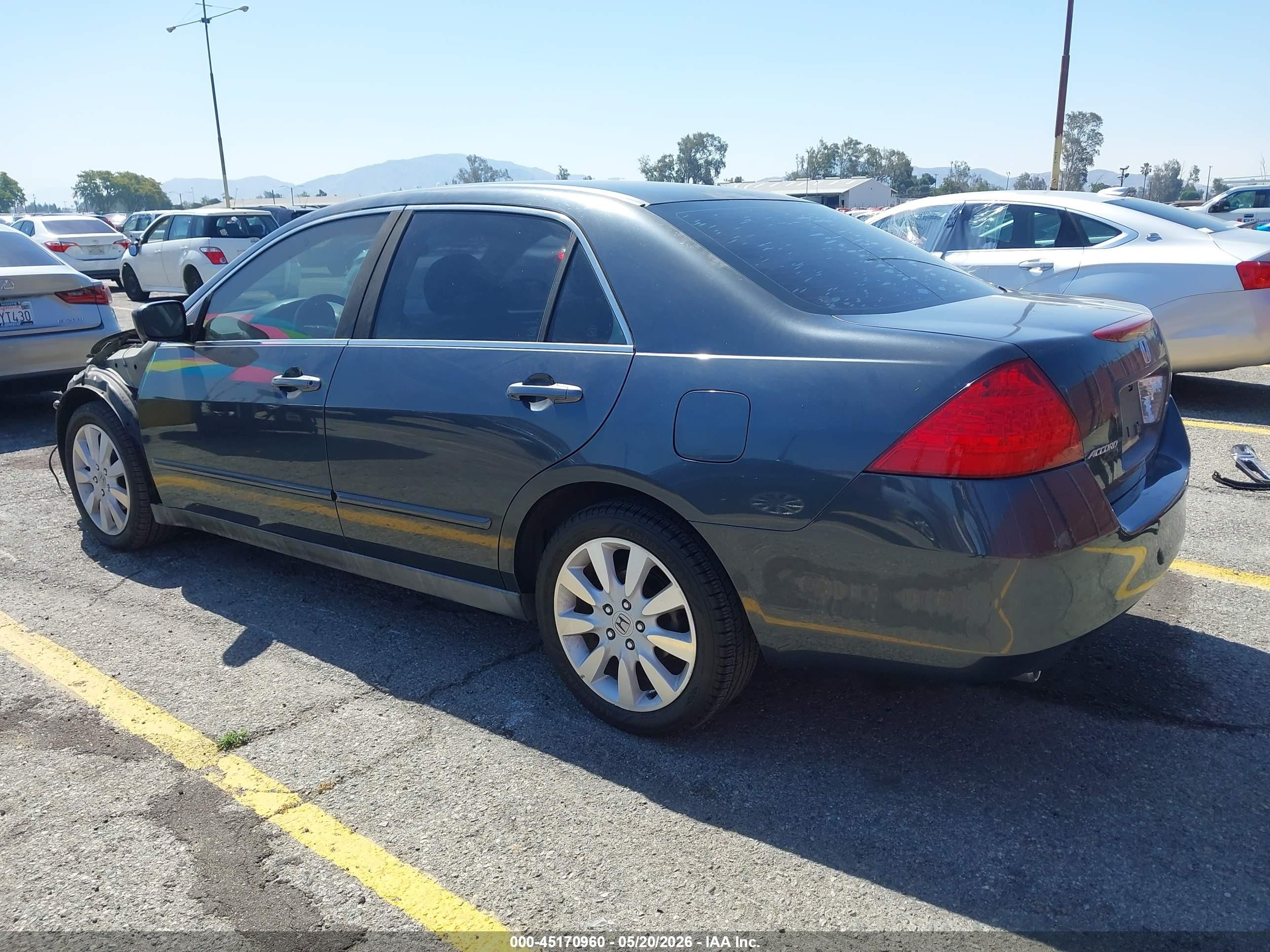 2007 Honda Accord 3.0 Se Gray vin: 1HGCM66477A084841