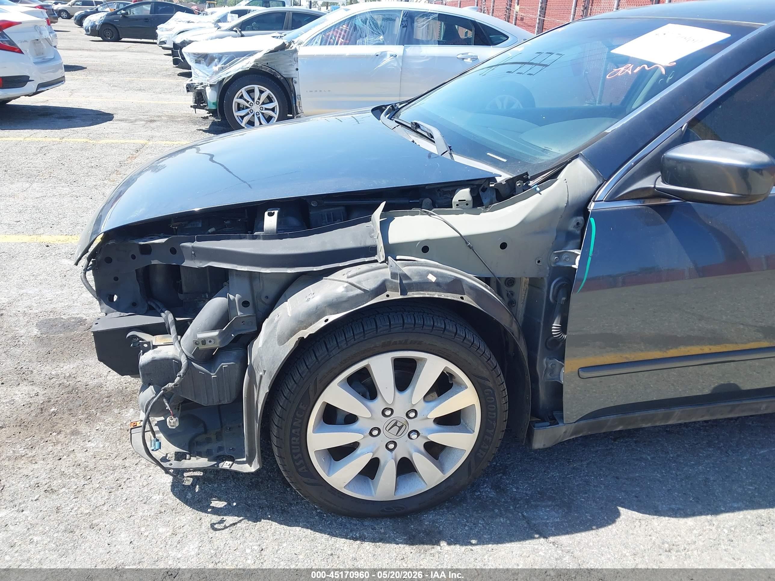 2007 Honda Accord 3.0 Se Gray vin: 1HGCM66477A084841