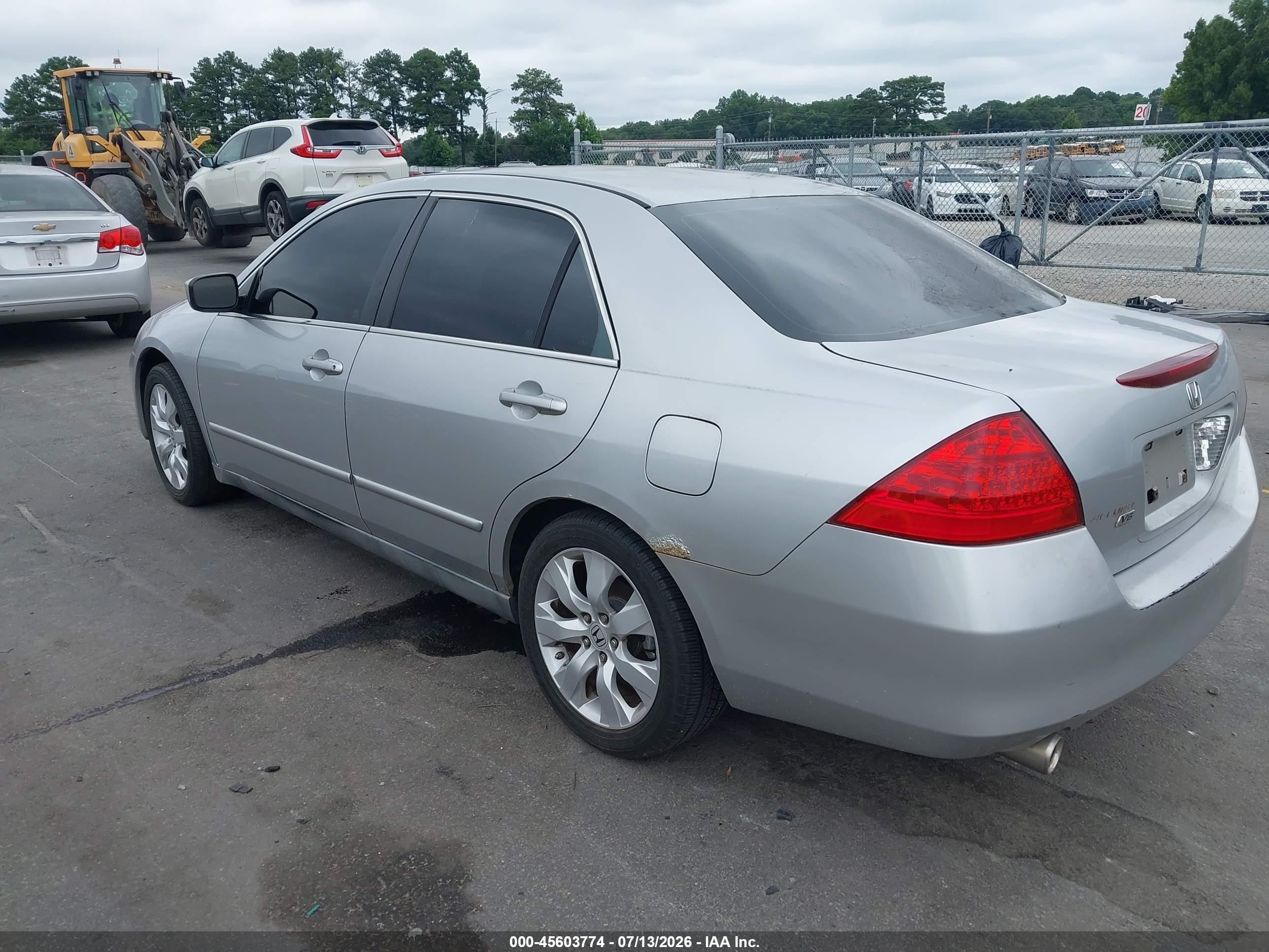 2007 Honda Accord 3.0 Se Gray vin: 1HGCM66477A085360