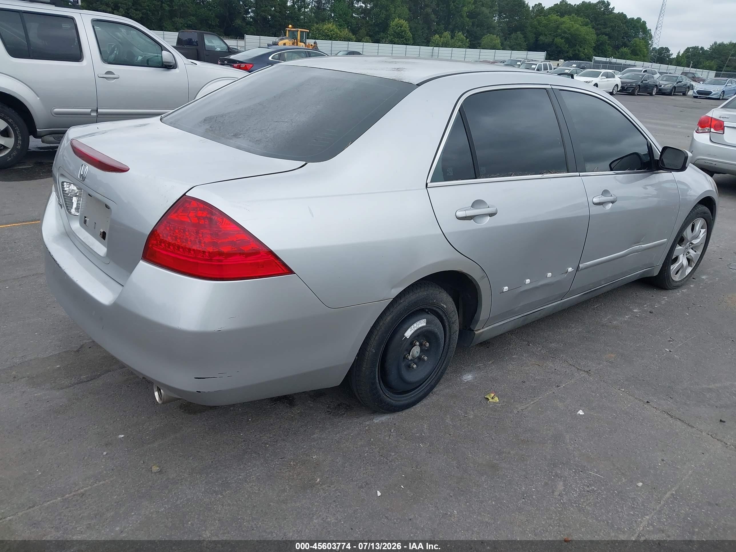 2007 Honda Accord 3.0 Se Gray vin: 1HGCM66477A085360