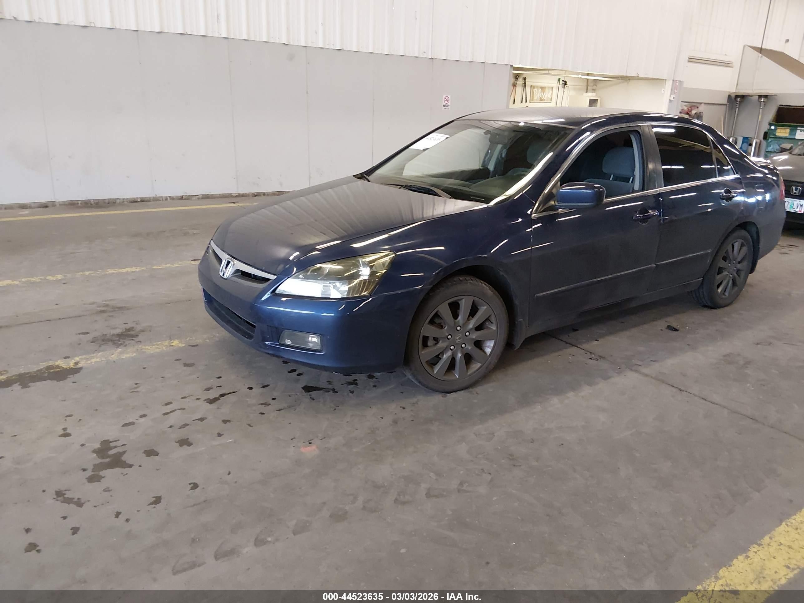 2007 Honda Accord 3.0 Se Dark Blue vin: 1HGCM66477A096844