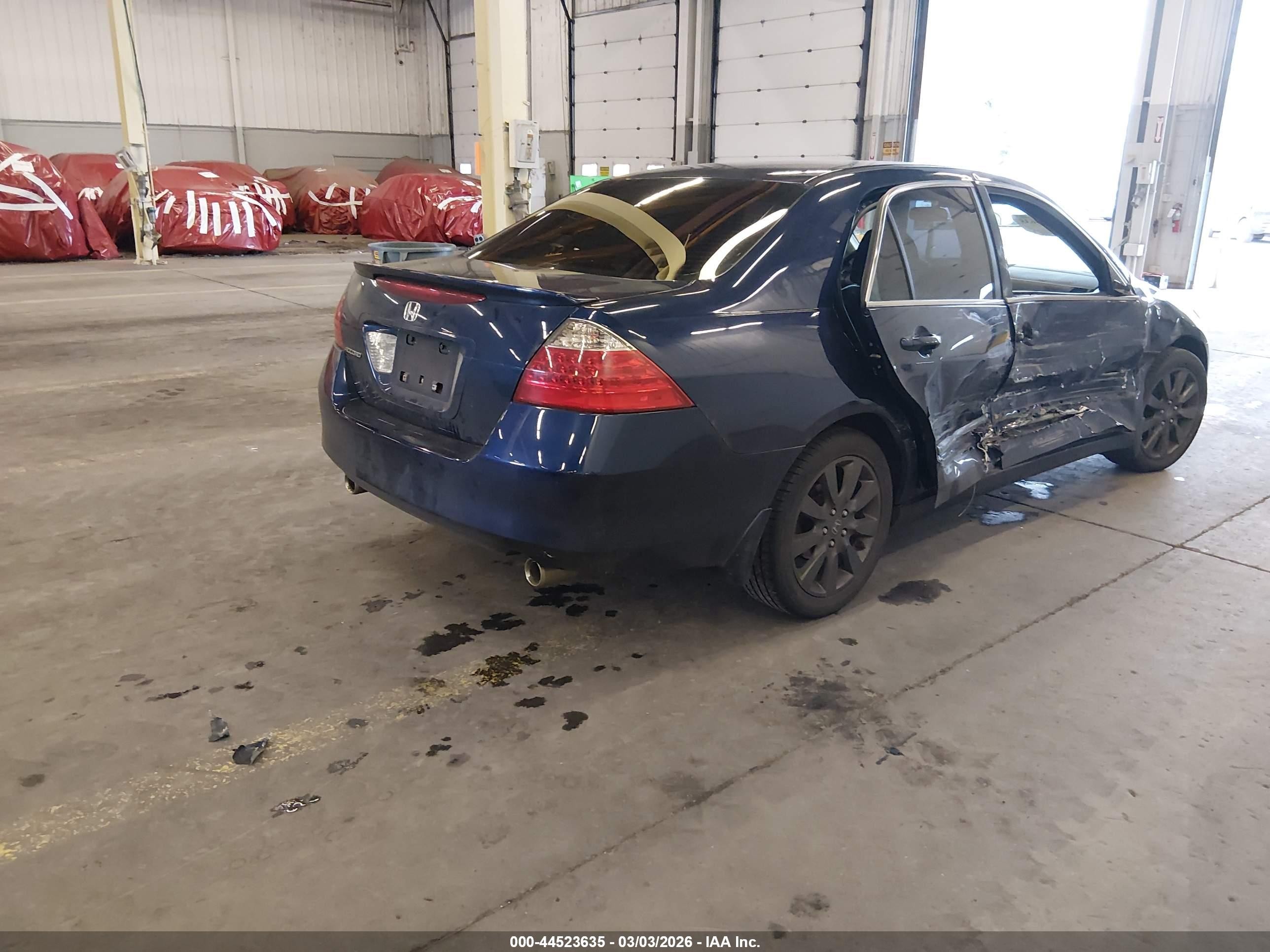 2007 Honda Accord 3.0 Se Dark Blue vin: 1HGCM66477A096844