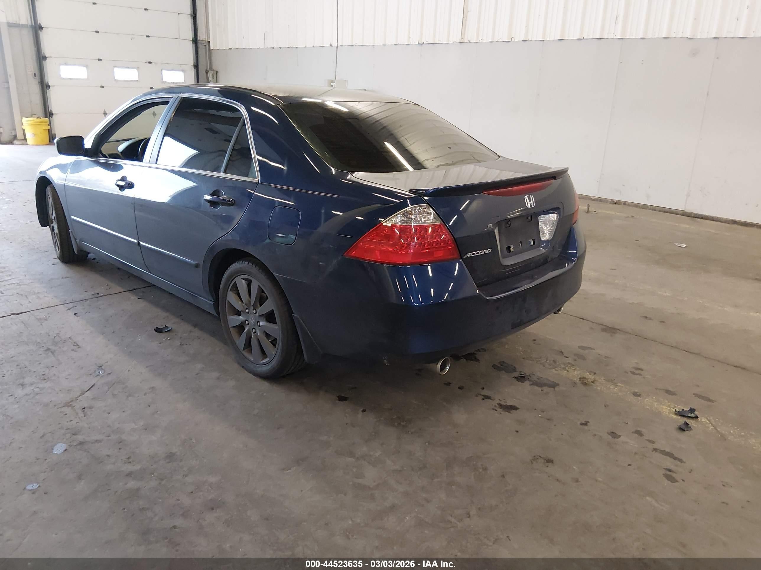 2007 Honda Accord 3.0 Se Dark Blue vin: 1HGCM66477A096844