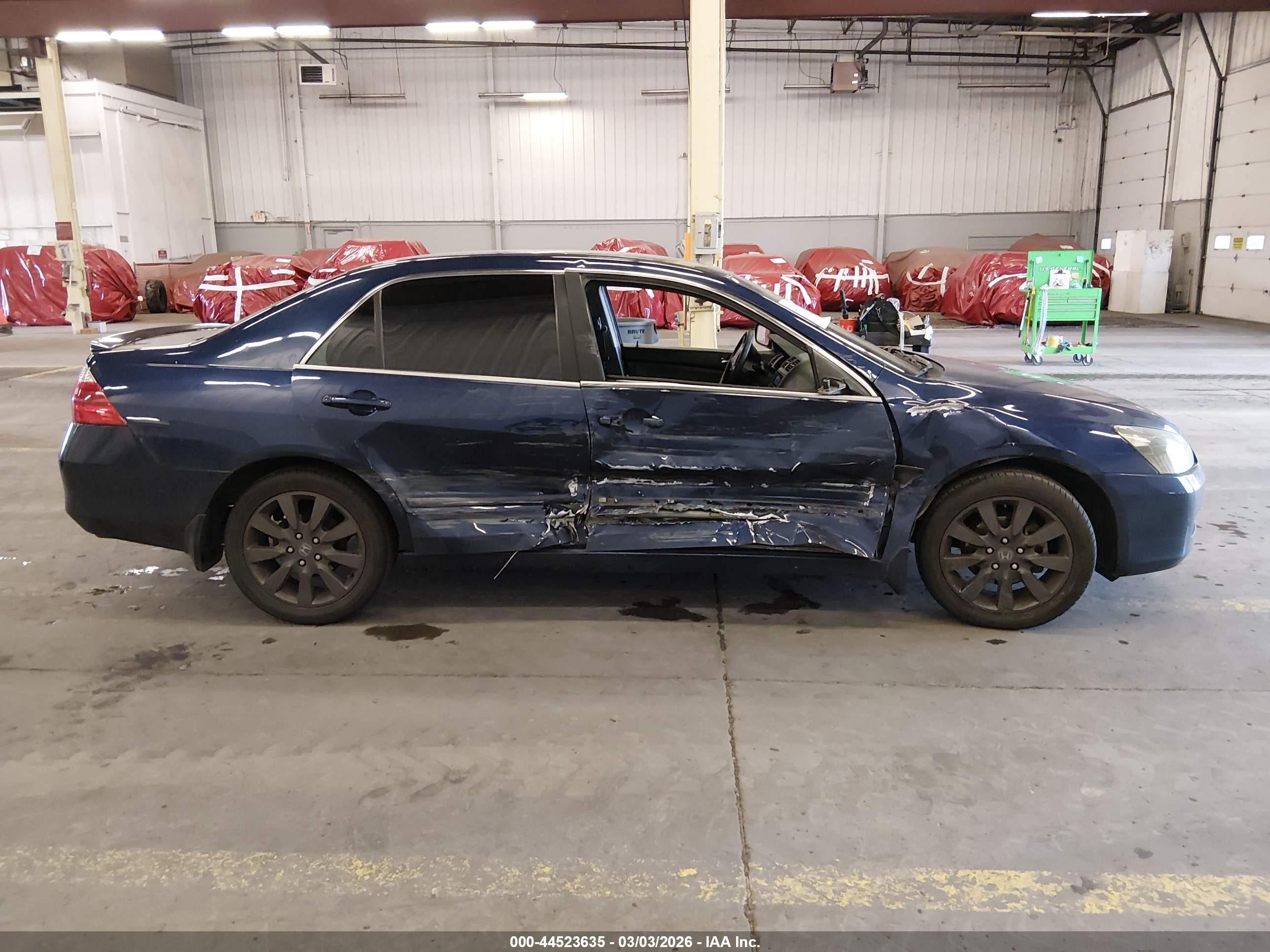 2007 Honda Accord 3.0 Se Dark Blue vin: 1HGCM66477A096844