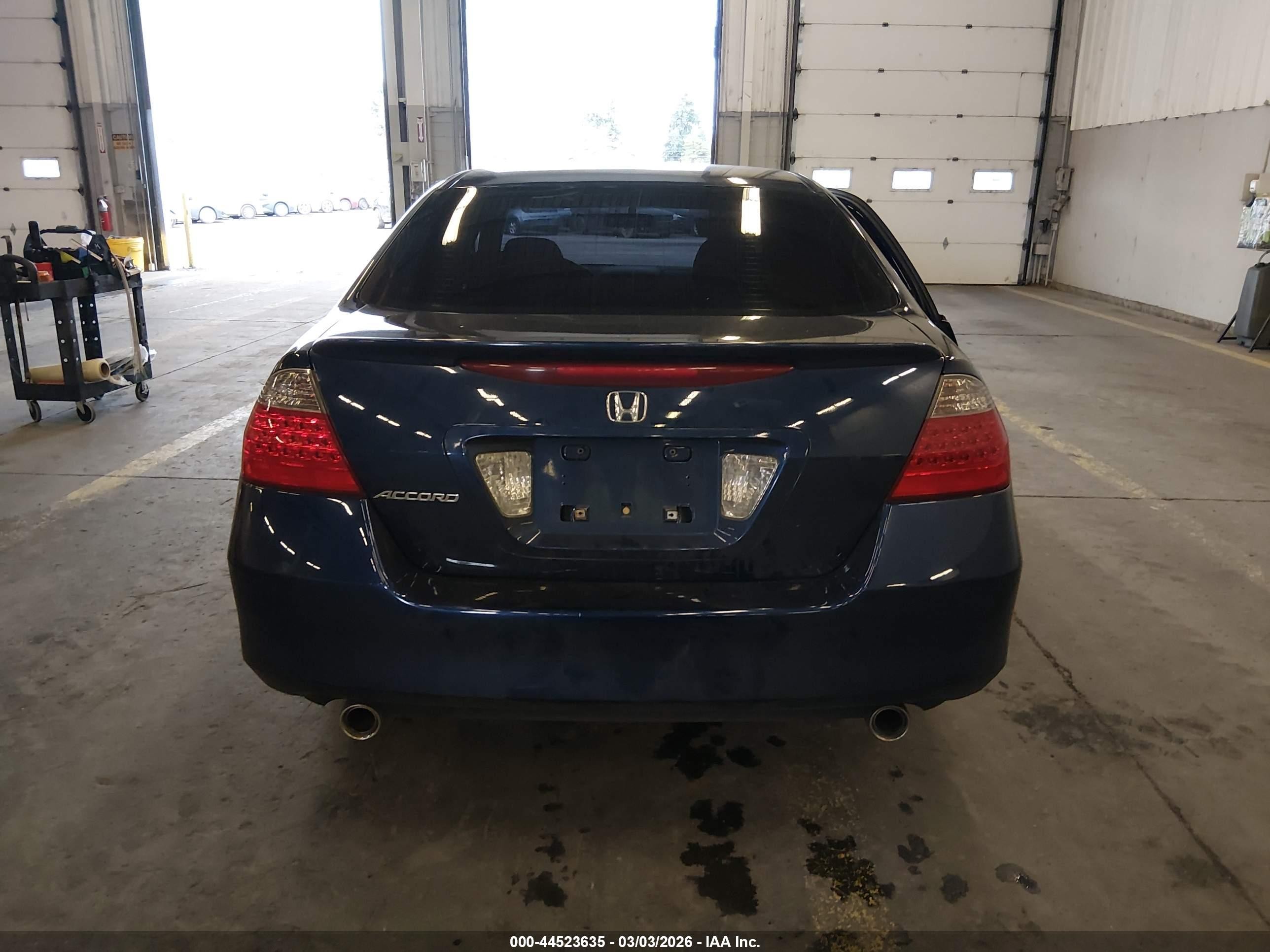 2007 Honda Accord 3.0 Se Dark Blue vin: 1HGCM66477A096844