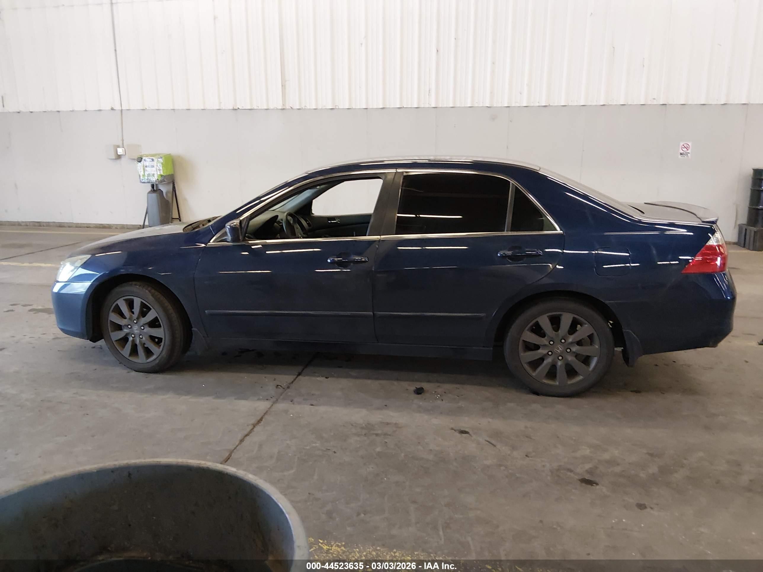 2007 Honda Accord 3.0 Se Dark Blue vin: 1HGCM66477A096844