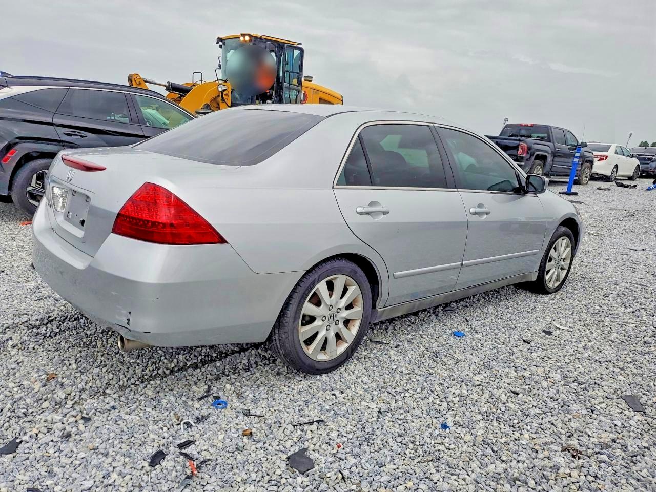 2007 Honda Accord Se Silver vin: 1HGCM66487A010425