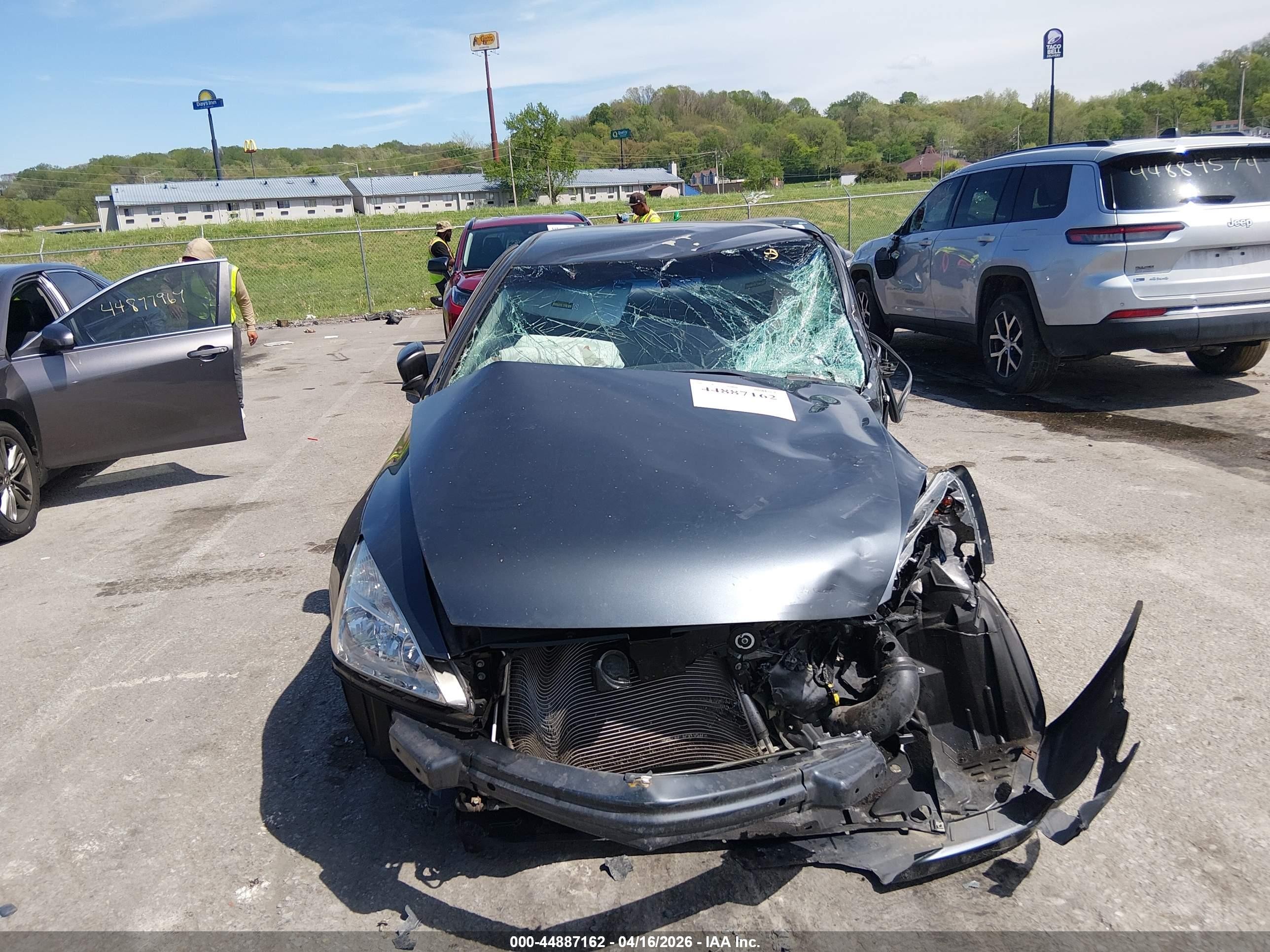 2007 Honda Accord 3.0 Se Gray vin: 1HGCM66487A036653
