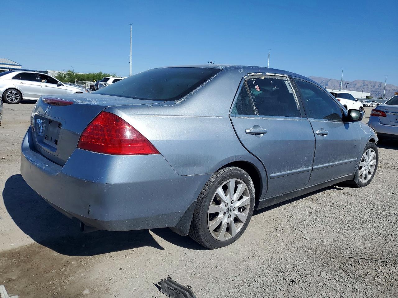2007 Honda Accord Se Silver vin: 1HGCM66487A044624