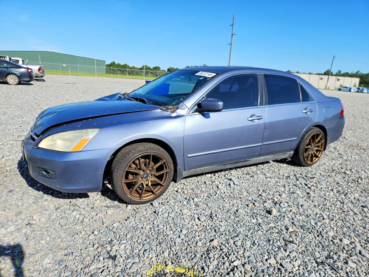 2007 Honda Accord Se Blue vin: 1HGCM66487A051430