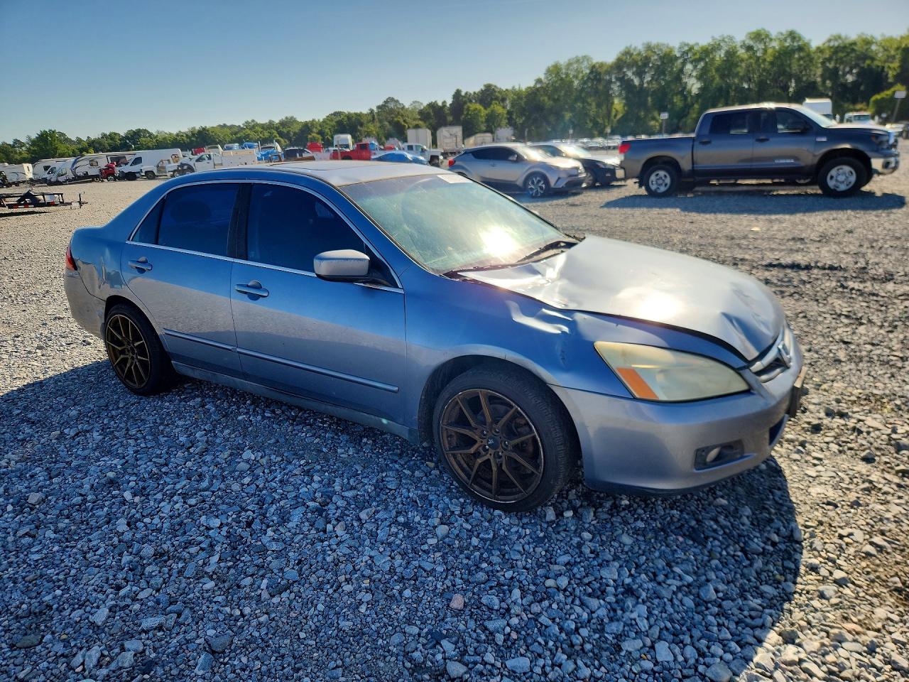 2007 Honda Accord Se Blue vin: 1HGCM66487A051430
