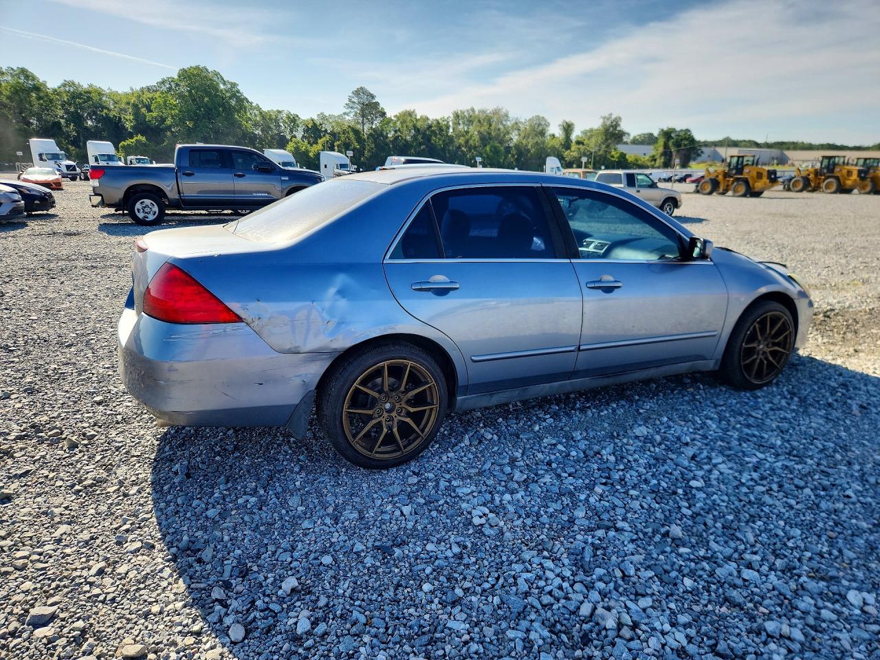 2007 Honda Accord Se Blue vin: 1HGCM66487A051430